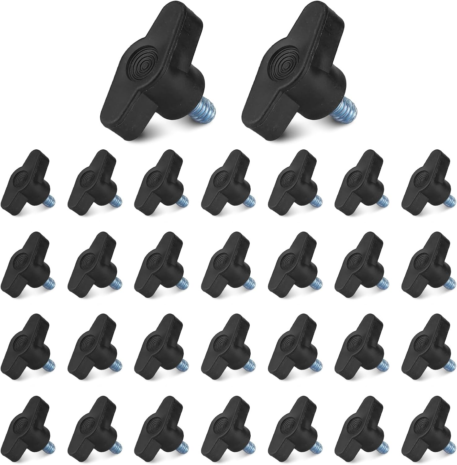 30Pcs 1/4"-20 X 1/2" Thumb Screws, Galvanized Carbon Steel Standard/Coarse Thread Thumb Screw image number 4