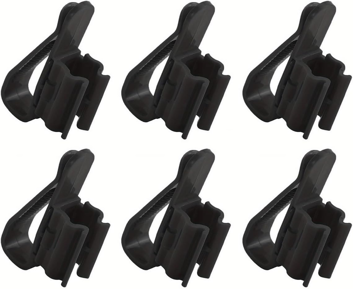 AIMALL 2/4/6PCS Aquarium Fish Tank Filtration Clip Water Tube Hose Clamp Holder Set, Adjustable 0.31-0.63 Inches, Durable Plastic, Blue and Black