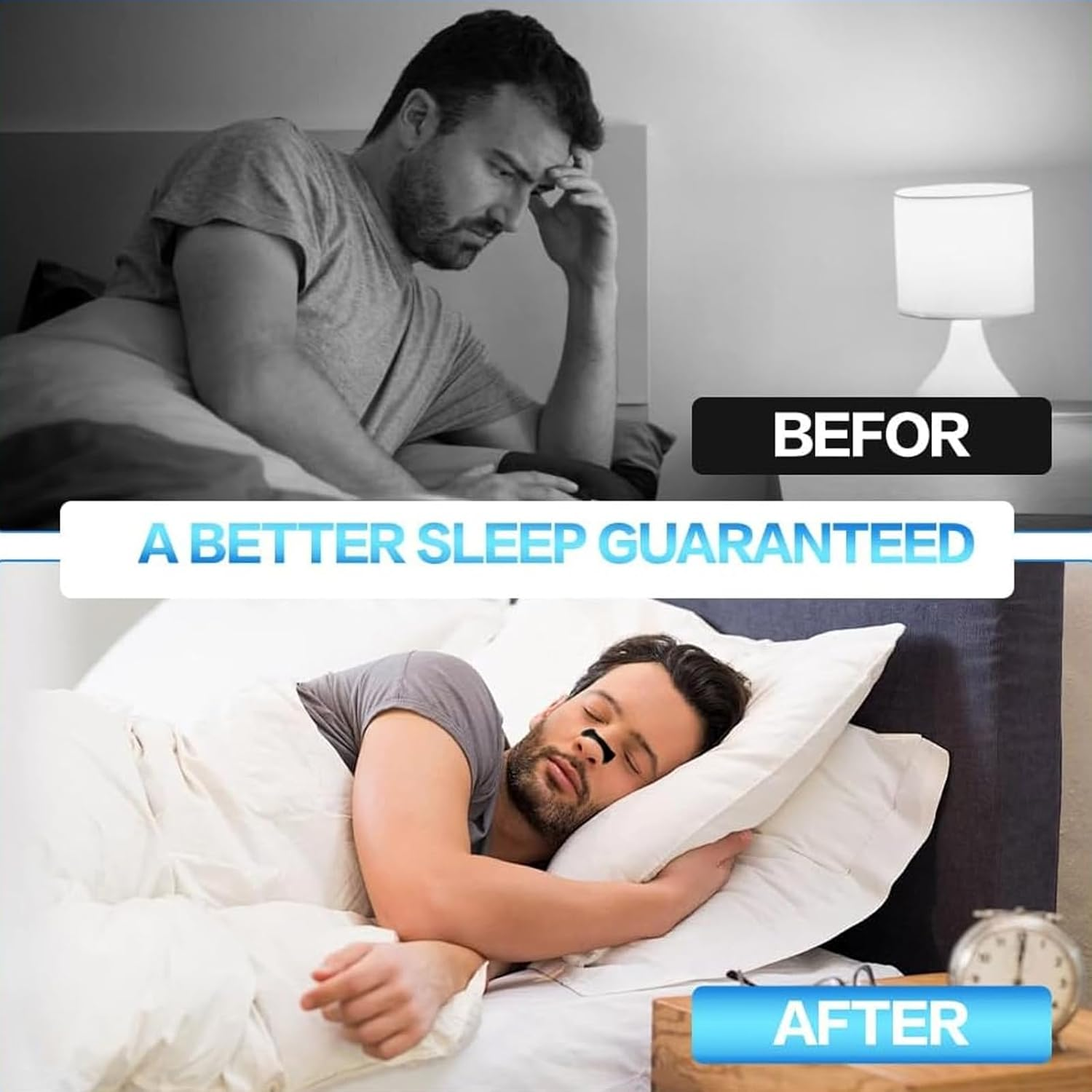 30 Count Breathing Nasal，Breathing Nasal Strip Starter Kit, Boost Oxygen Intake, Reduce Snoring, Improve Sleep Quality, Sweat Resistant, Skin Safe Nasal Strips image number 2