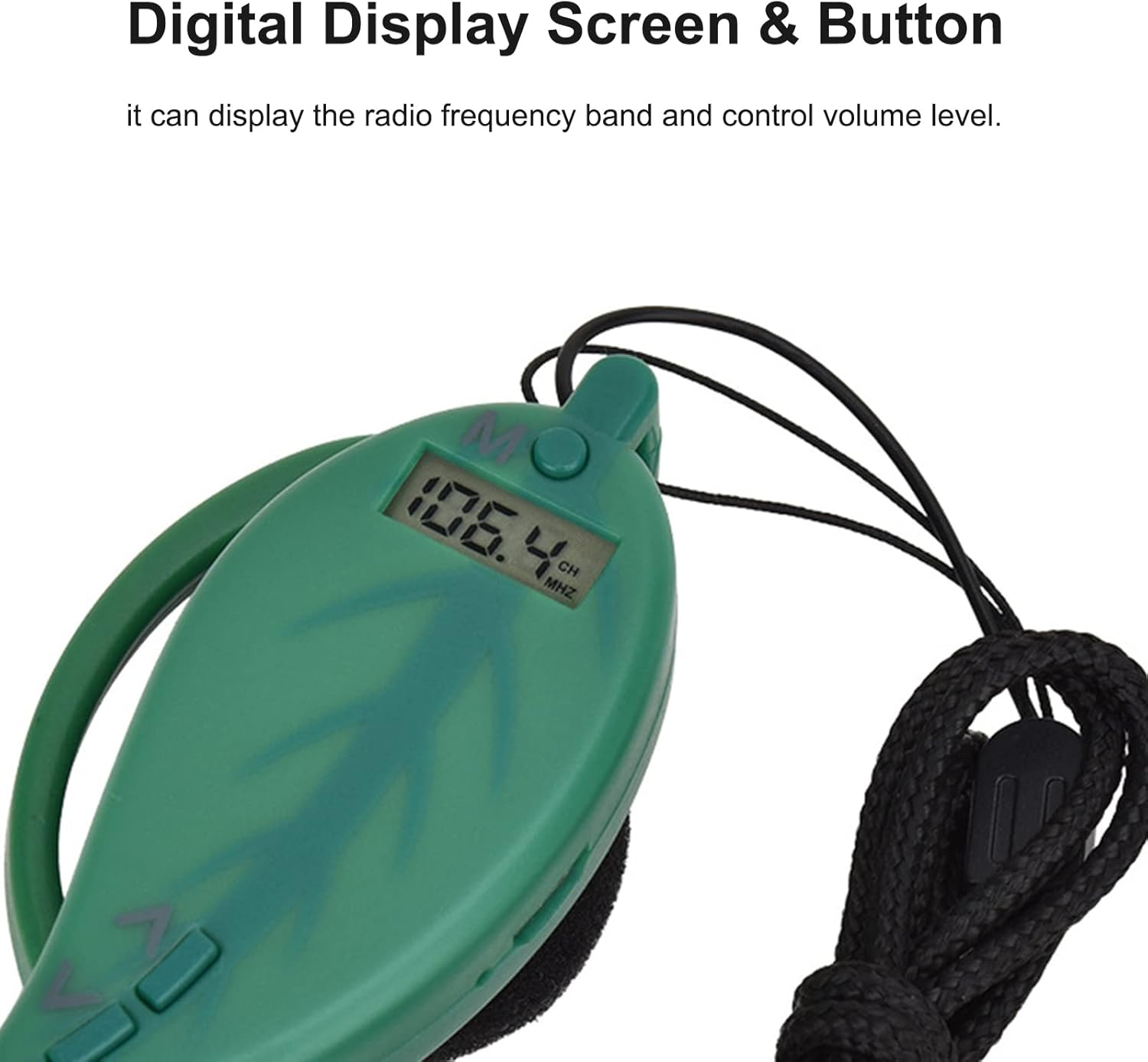 Ear-Mounted FM Radio Wireless Headphones FM Radio Over-Ear Stereo Earphone Headset for Computer Phone Outdoor Sports with 3.5MM Earphone ALKOY