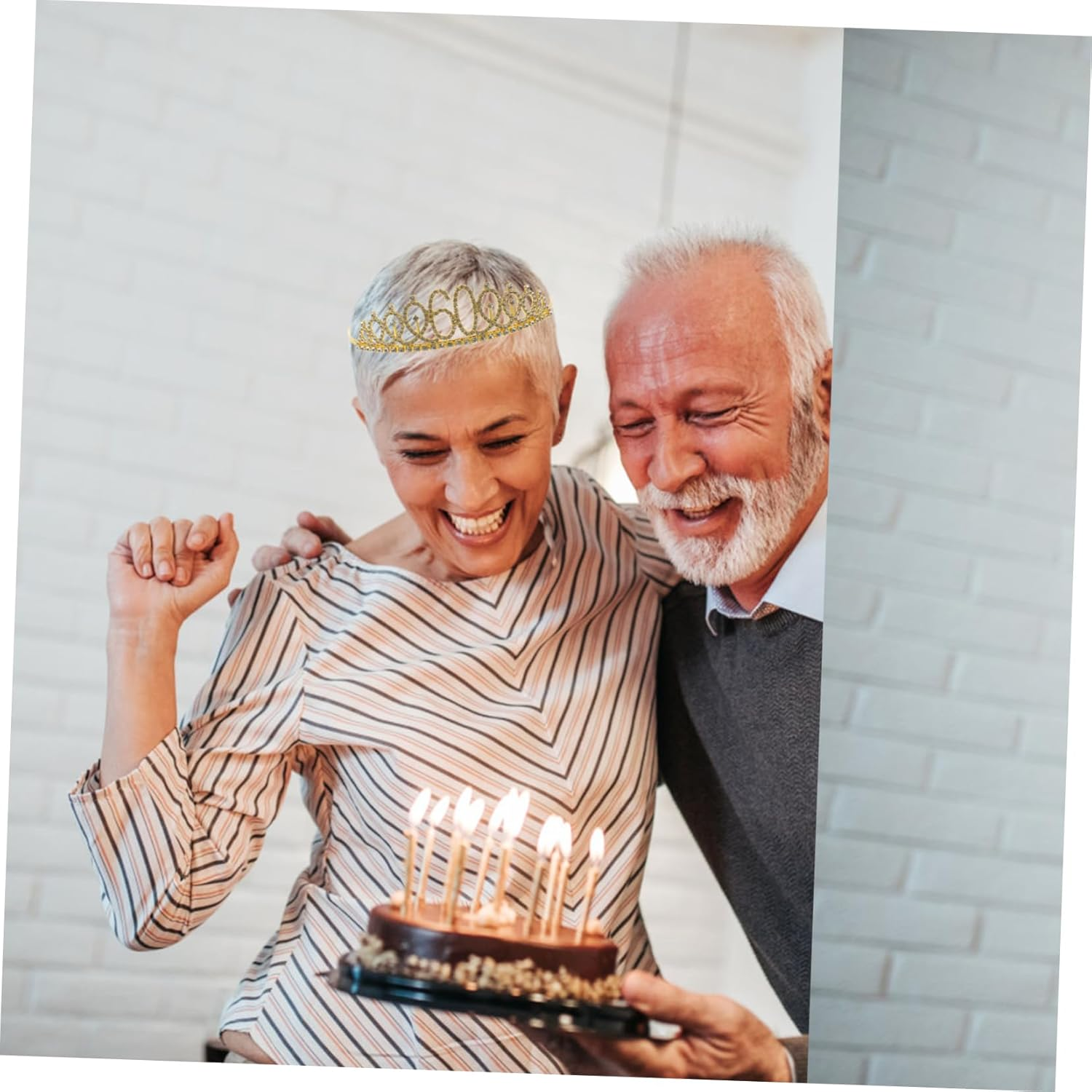 Operitacx Fabulous 60 Birthday Party Supplies Women'S Decorative Tiara Crown Sash