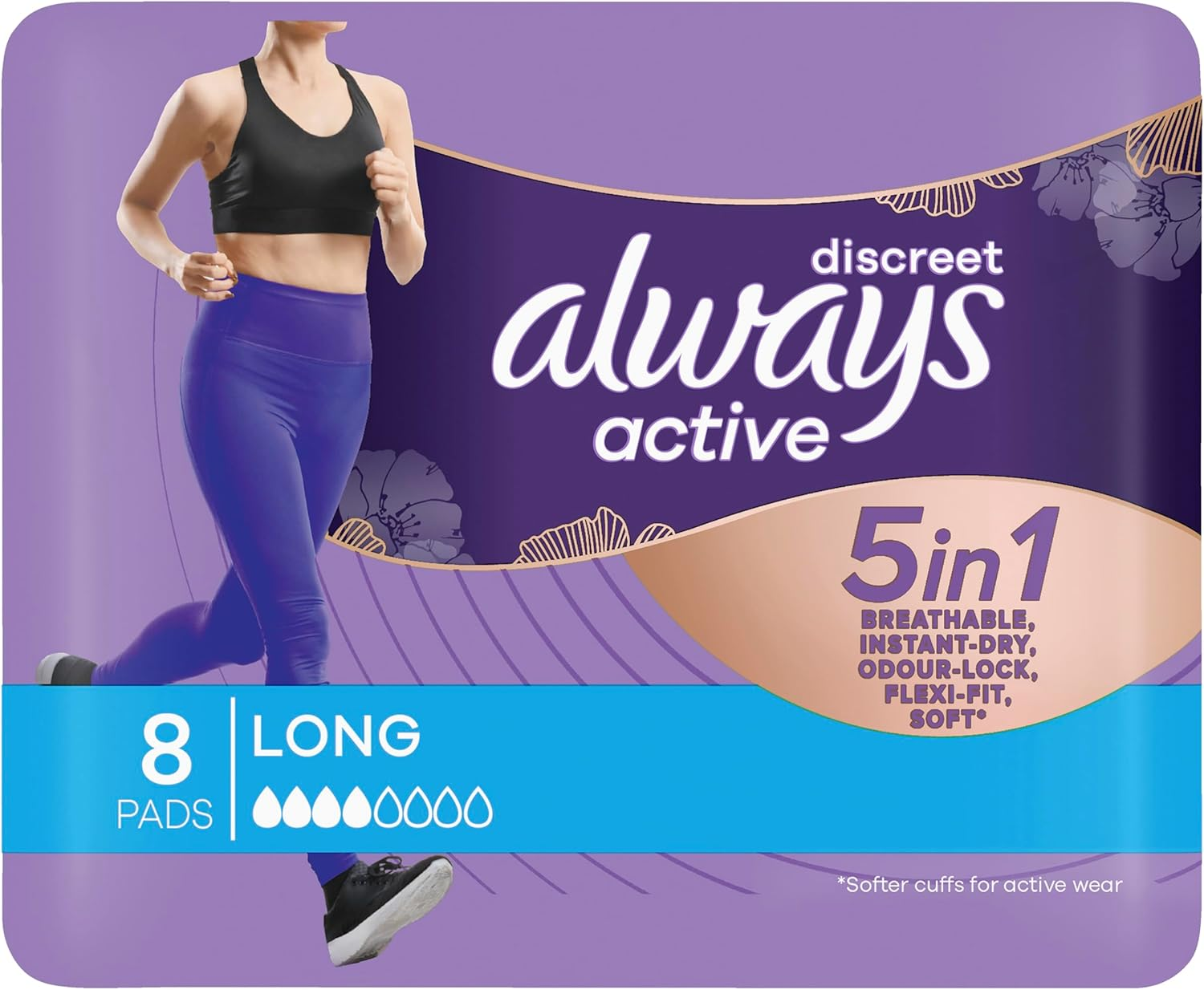 Always Discreet Incontinence Active Pads, Long 8 image number 2