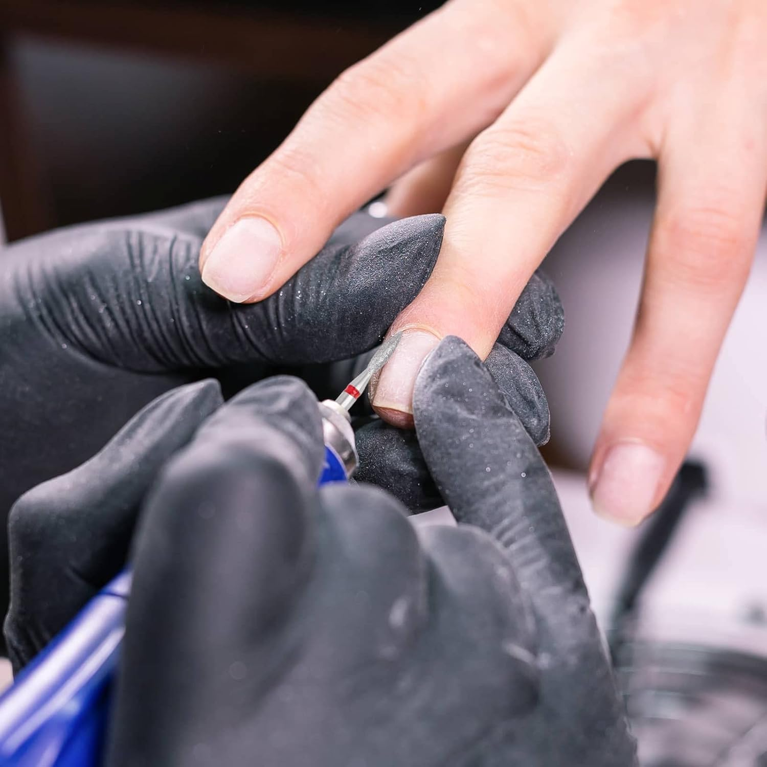 Difenni Cuticle Drill Bit,Nail Drill Bits Flame Cuticle Clean Drill Bit for 3/32''Electric Nail File Machine Cuticle Bit Nail Prep Tool (Red, Flame) - Red Bule-Flame image number 2