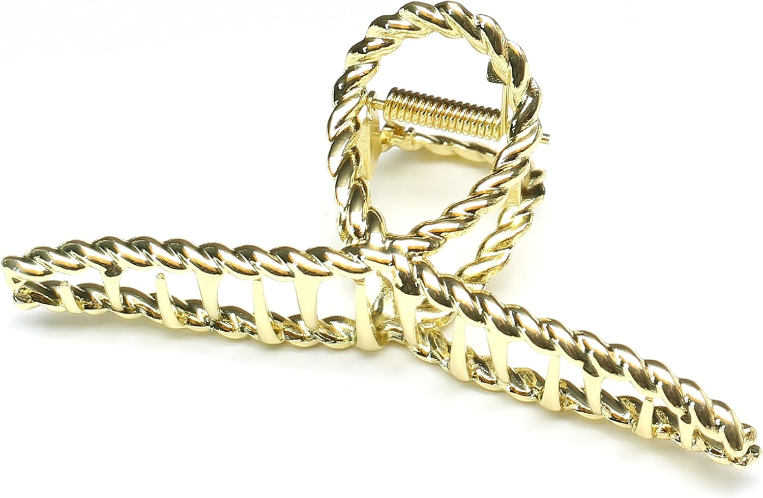 Qingoo Large Cross Metallic Hair Clip Beautiful Women'S Hair Clip Headdress Elegant Hair Accessory 1 Piece (11.5 Cm X 4.3 Cm, Gold) image number 3