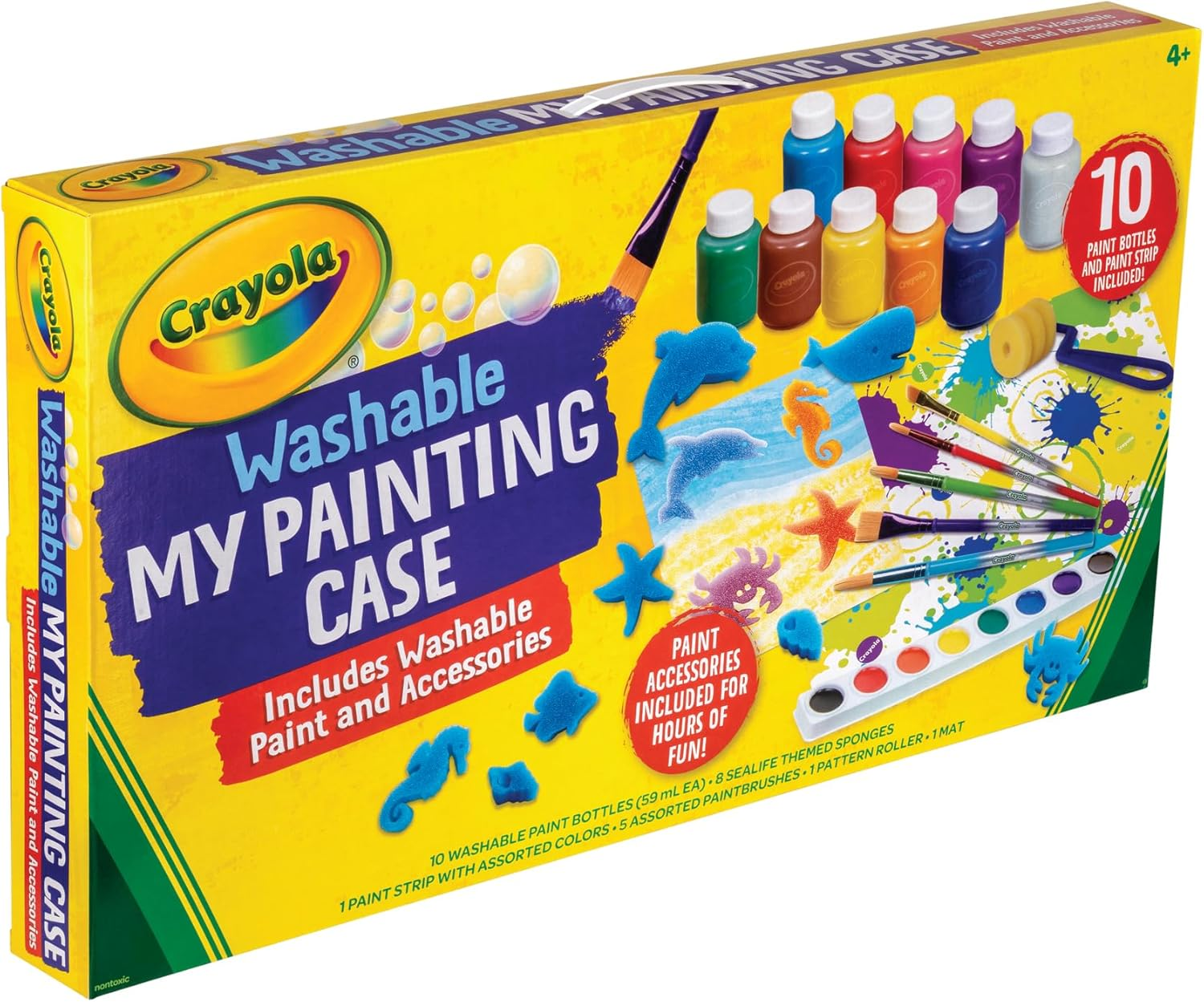 Crayola Washable My Painting Case, Activity Set for Kids, Includes Washable Paint and Accessories for Hours of Fun, Set for Little Artists image number 3