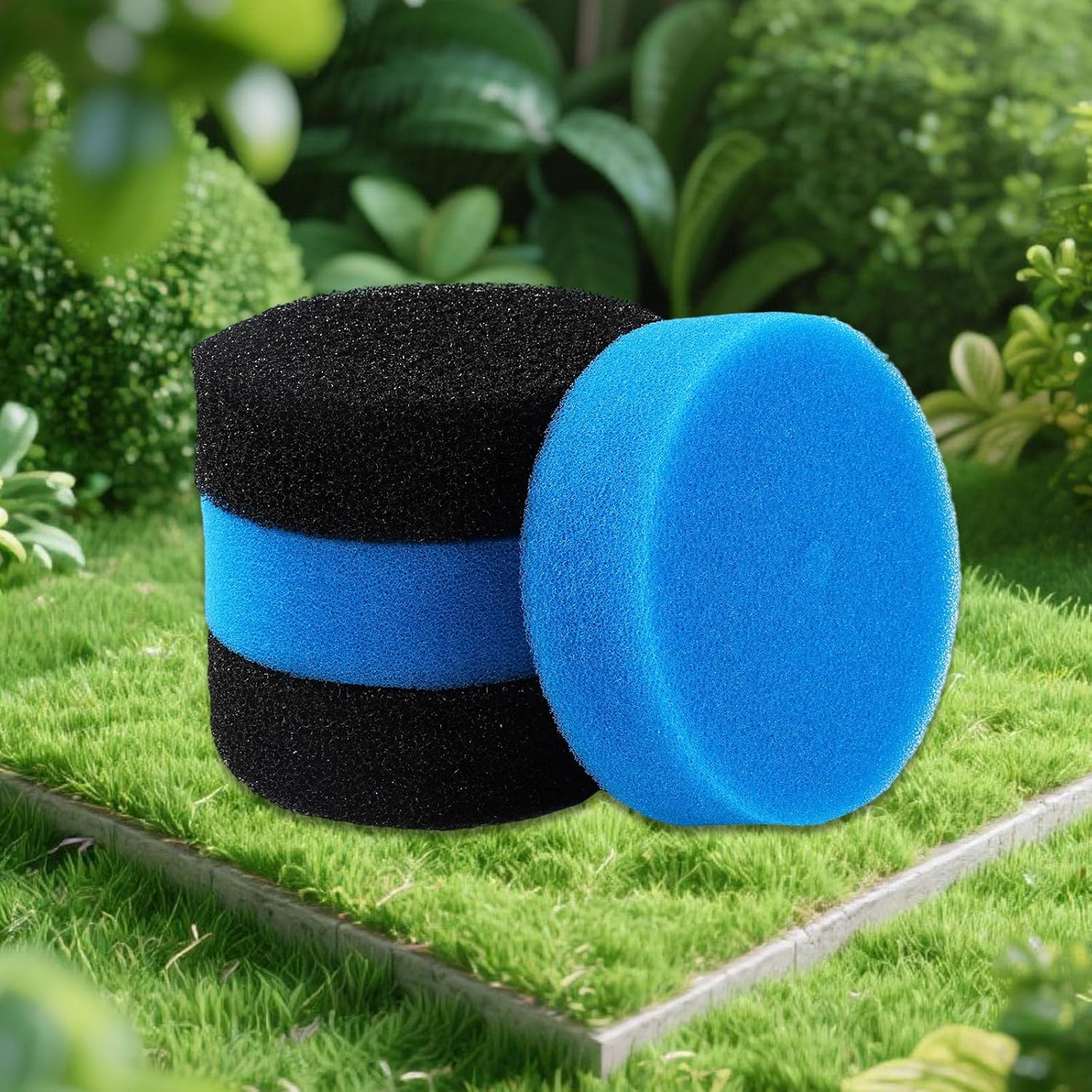 4Pcs Coarse and Fine Filter for 871980012549, Blue and Black Pond Replacement Filter Pads for Outdoor Ponds Qfp900 Qfp1250Uv image number 6