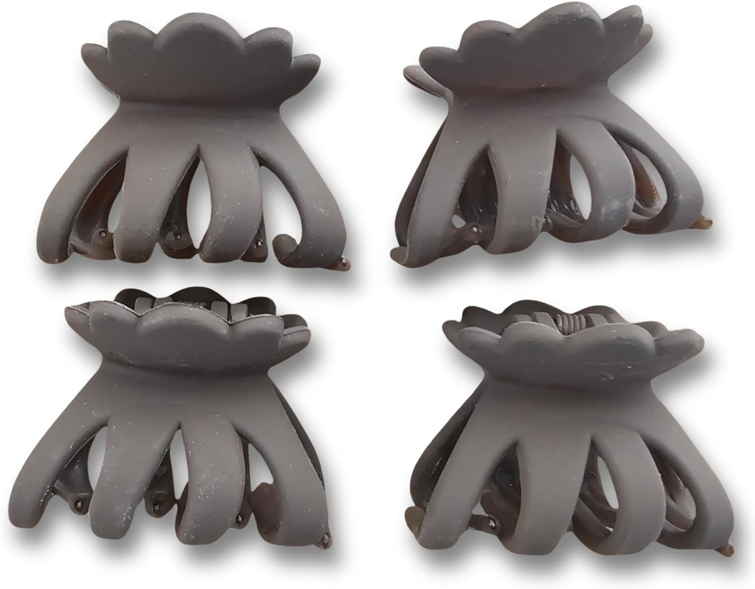 PARENCE. - Set of 4 Mini Hair Clips - Solid Metal Spring, Interlocking and round Teeth - Compact and Practical Accessory for Women - 4X3Cm image number 6