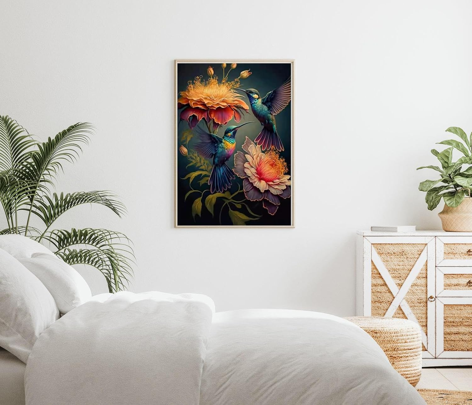 Diamond Painting Kits for Adults, 5D Diamond Art Painting Hummingbird Art for Adult,Diy Full round 5D Diamond Drill Kit,Gem Art Craft Home Decor,Wall Painting Kit 16X12 Inch image number 5