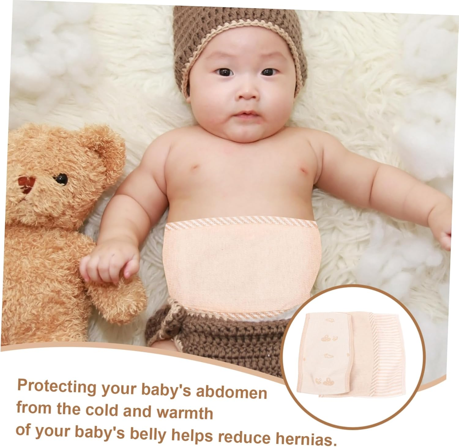 6Pcs Cotton Belly Band Comfortable Newborn Abdomen Bands for Umbilical Cord Care Boy Girl Belly Protectors for Everyday Use