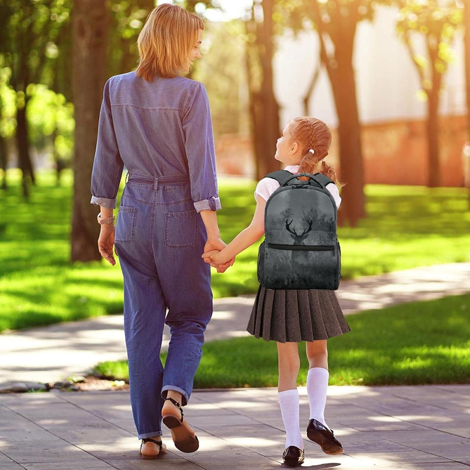 Stag Backpack Students Shoulder Bags Travel Bag College School Tote Backpacks image number 2