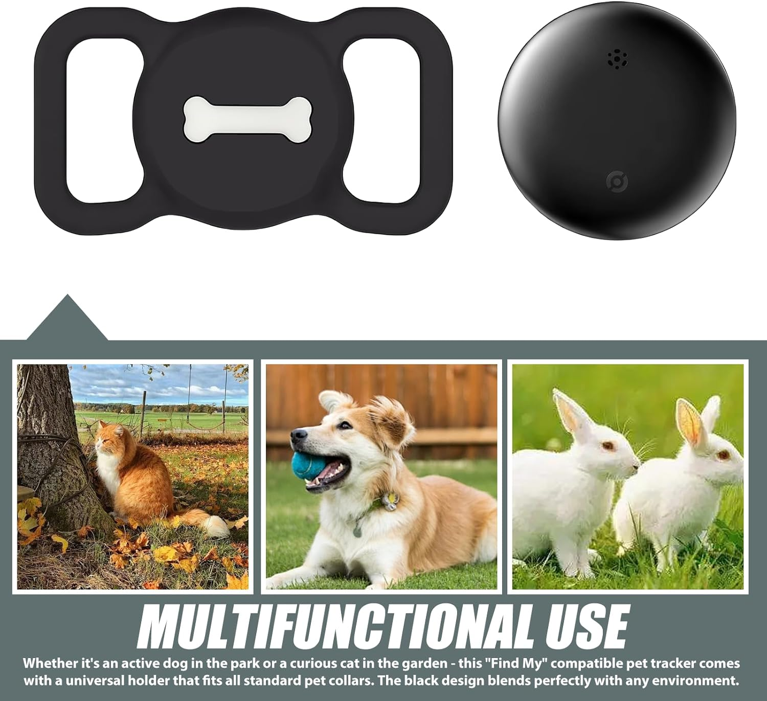 WIYETY Compatible Pet Tracker for Find My Monthly Fees, Waterproof Design with IP67 Protection for Dogs & Cats - Perfect Outdoor Safety Companion image number 4