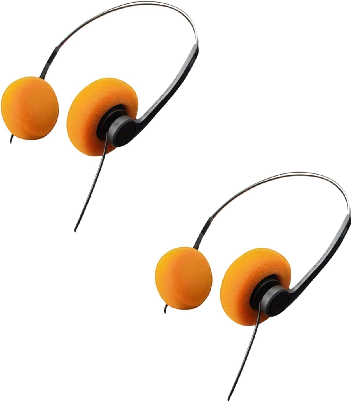 Retro Lightweight Earphones,Over-Ear Headphone,Vintage Feelings Underwire Headphone,Hi-Fi Stereo Earphone Headset,Headphone,For Most Mobile Phones Playback Pevices Headphones (2Pcs Orange) image number 2