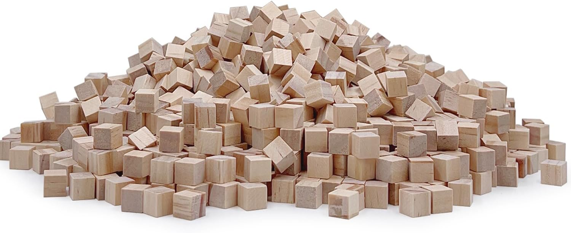 SPKESE Wood Blocks for Crafts, Unfinished Wood Cubes, Natural Wooden Blocks, Wood Square Blocks, Wooden Cubes for Arts and DIY Projects, Puzzle Making (1Cm Pack of 1000) image number 4