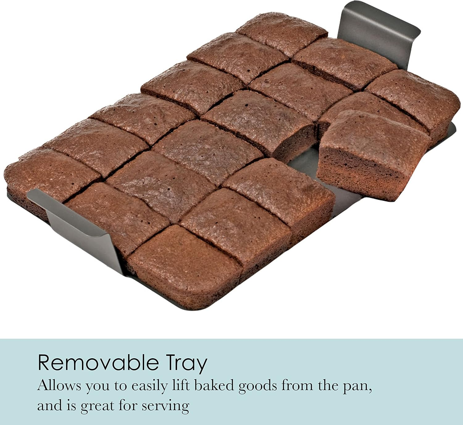 Chicago Metallic 26740 Professional Slice Solutions Brownie Pan, 9-Inch-By-13-Inch, Brown;