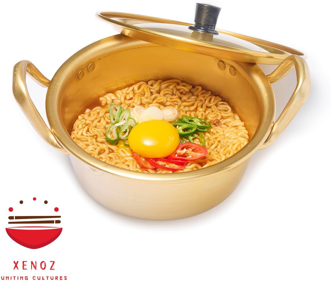 Ramen Pot with Chopsticks, Spoon & Bowl Set | Portable Rapid Ramen Cooker, Easy Cook Pot, Korean Style Egg Cooker, Instant Pot for Quick Noodles, Cooking Pot for Dorm & Travel | Made in Korea | 1Qt image number 3