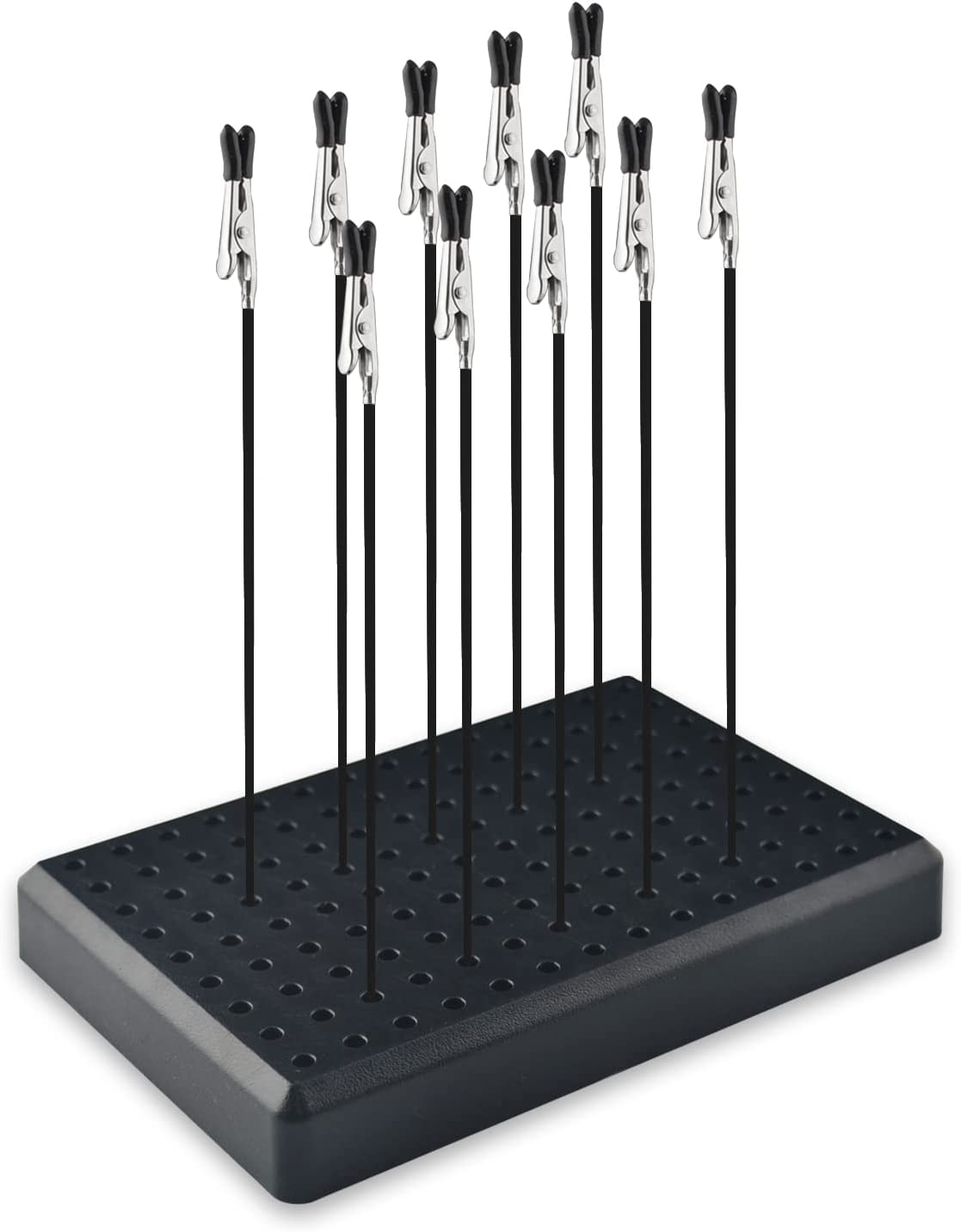 HUBEST 10 Pcs Alligator Clip Sticks with Model Painting Stand Base Holder Miniature Model Holder Alligator Clip Sticks Set for Airbrush Hobby Model Parts Models Assemble image number 3