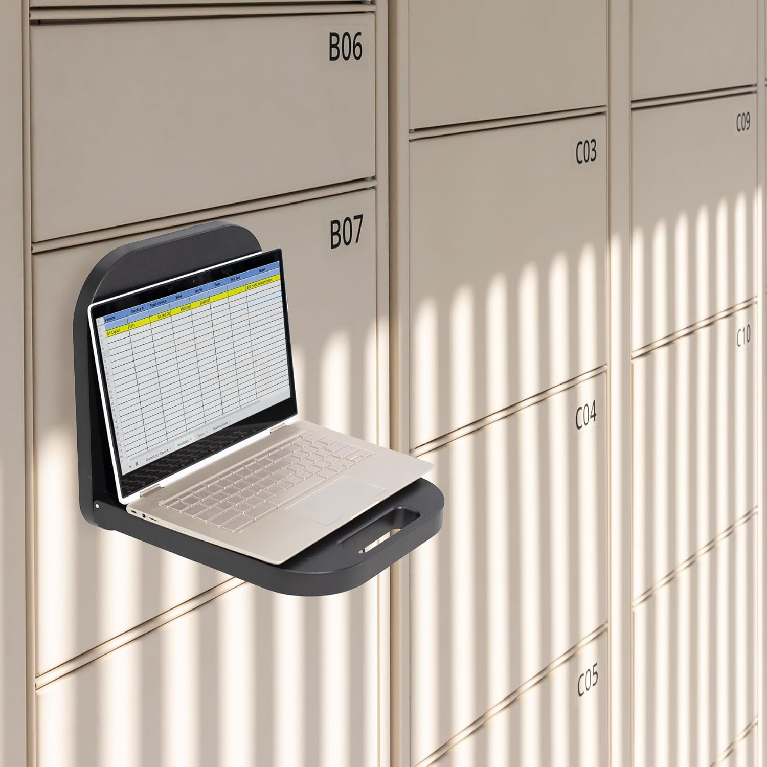 VIVO Magnetic Portable Laptop Workstation, Notebook/Tablet Shelf, Utility Platform, Hands-Free Compact Desk, Attaches to Flat Steel Surfaces, Black, DESK-MAG01 image number 3