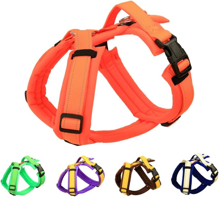 Hakusan Zero Harness, Burden Reduction, Dog Harness, Adjustable Size, Easy to Put on and Take Off, Reflective Material, Lightweight, Breathable, Handle, Nameplate, Small, Purple X Yellow