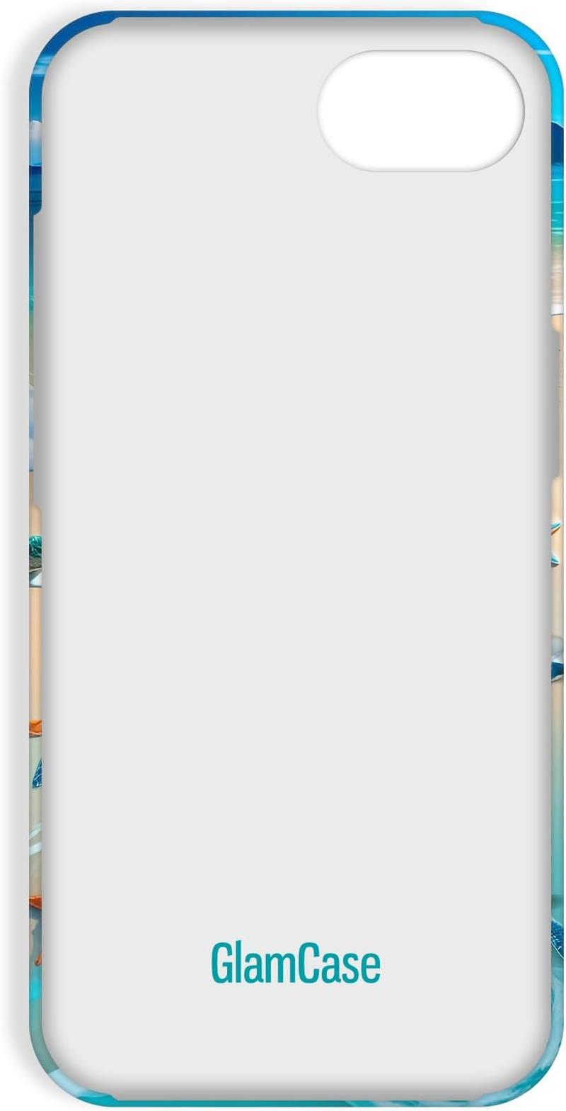 Glamcase Back Case for Iphone 16E Case - Turtles on Beach Design Printed Slim & Sleek Cute Hard Plastic Snap on Protective Designer Back Phone Case/Cover for Iphone 16E image number 1