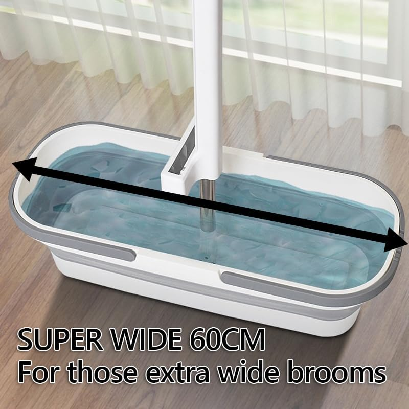 Strike Collapsible Bucket with Removable Wheels &ndash; 60Cm Wide &ndash; 26L Capacity &ndash; Waterproof Rubber &ndash; Foldable Storage &ndash; Home, Worksite, Car Wash, Party Use