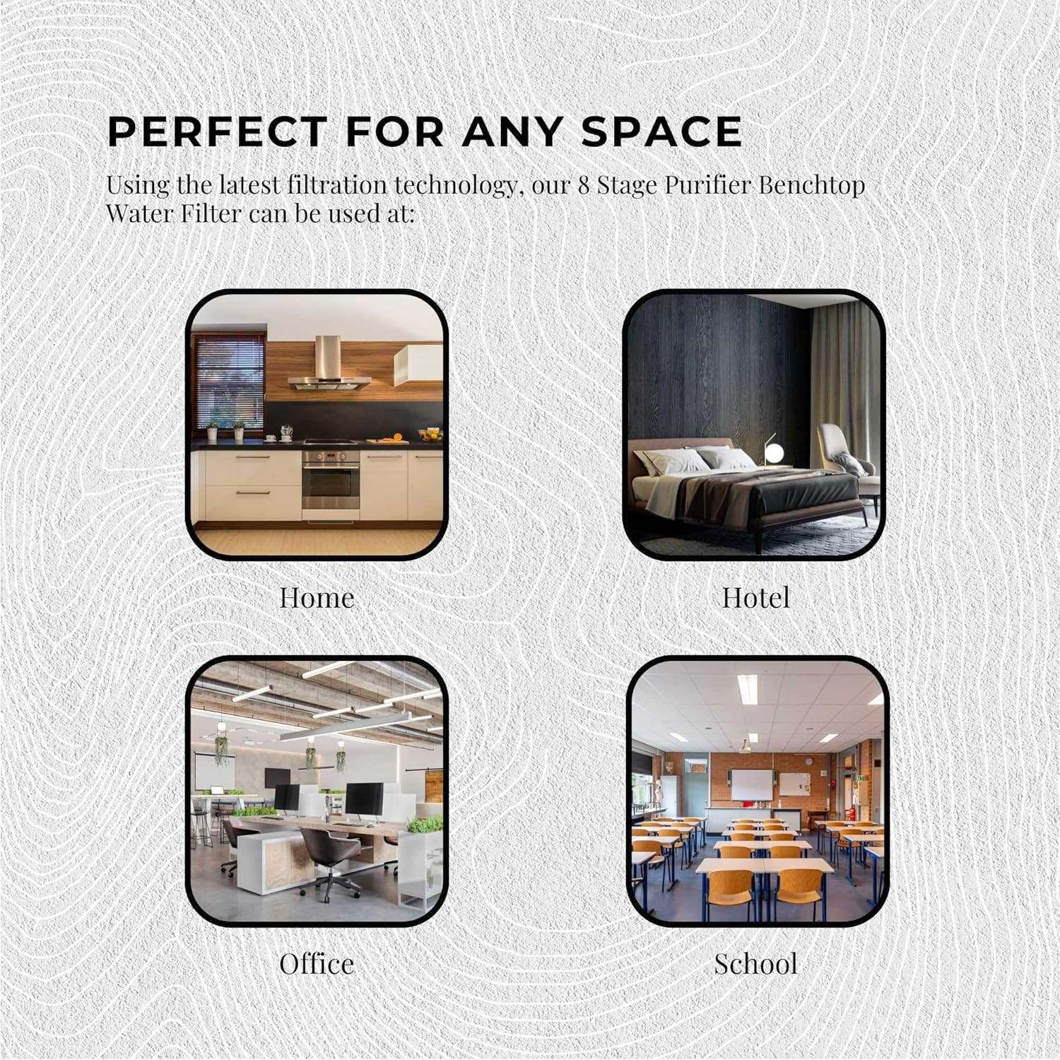 16L Benchtop 8 Stage Water Filter - Ceramic Carbon Mineral Stone Silica Purifier image number 2