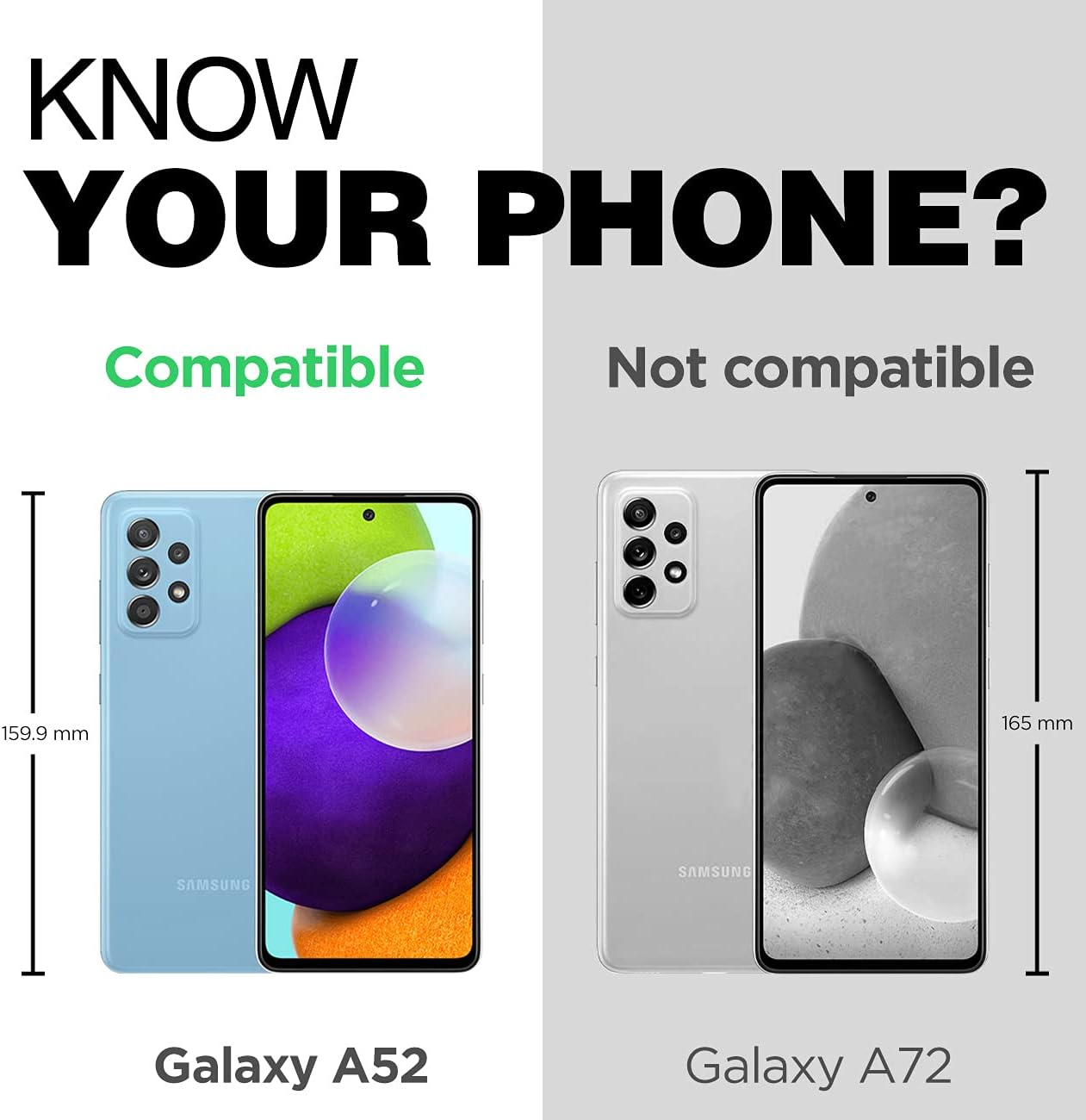 Encased Protective Case for Samsung Galaxy A35 5G with Screen Protector, [Heavy Duty] Shockproof Rugged Full-Body Cover (Matte Black) (A52) image number 3