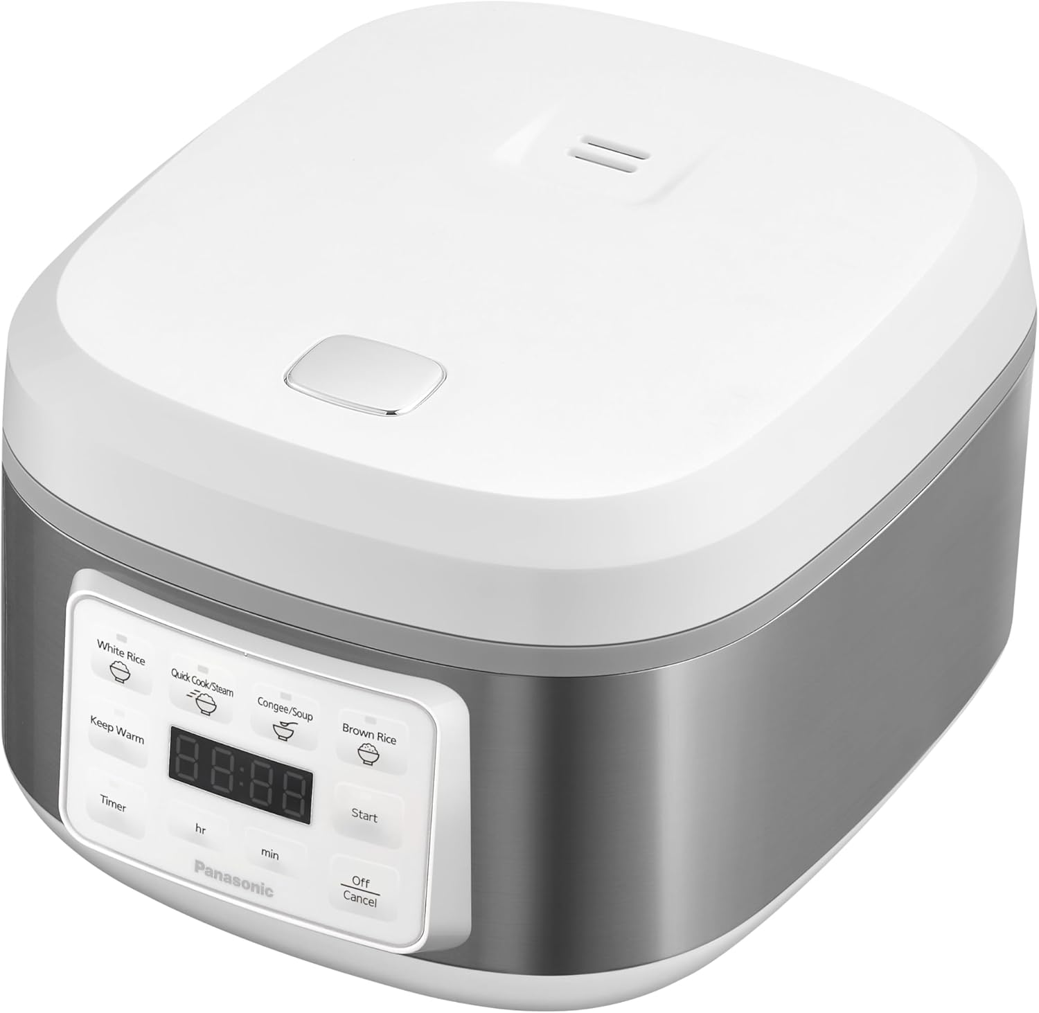 Panasonic Rice Cooker 8 Cup, LED Display, Touch Control, Non-Stick Pot, Quick Cook, Keep Warm, 4 Auto Menus, Delay Timer, Includes Measuring Cup, Rice Scoop, Steam Basket, White (SR-DA152WST) image number 3