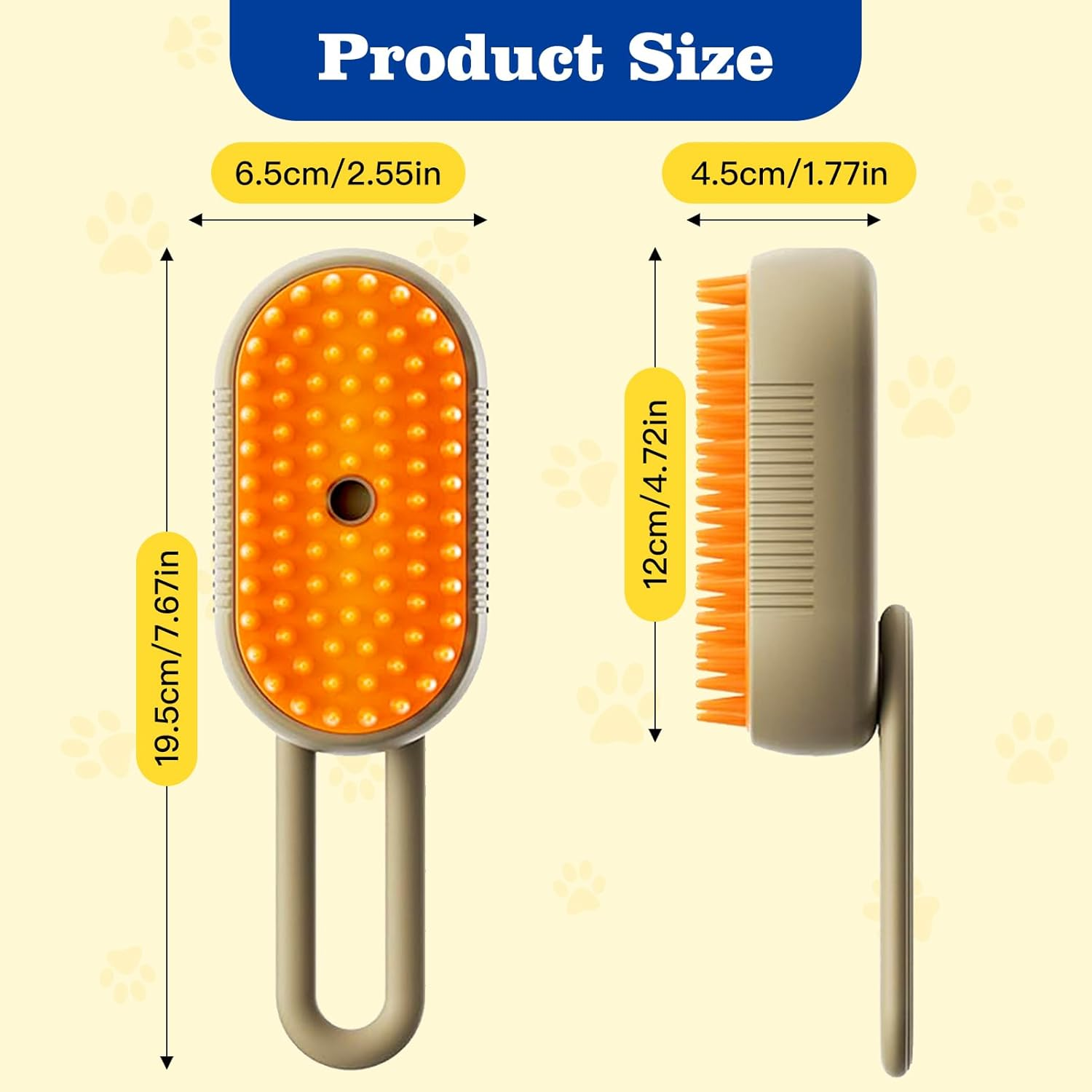 Cat Brush with Steam 3-In-1, Steam Brush Cat Green Steamy Brush Cat Steam Brush for Cats with Spray Cat Brush with Water Cats Steam Brush Care Brush for Cats and Dogs for Hair Removal image number 5