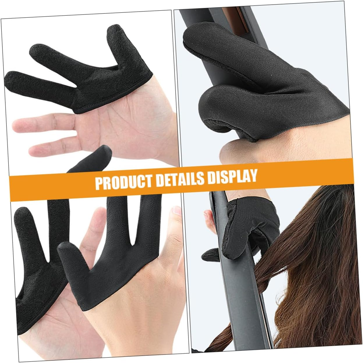 OATIPHO Heat Resistant Hair Styling Gloves 2Pcs Barber Gloves for Curling Wand Professional Heat Protection Mittens for Hairdressing Suitable for Salon Use image number 5