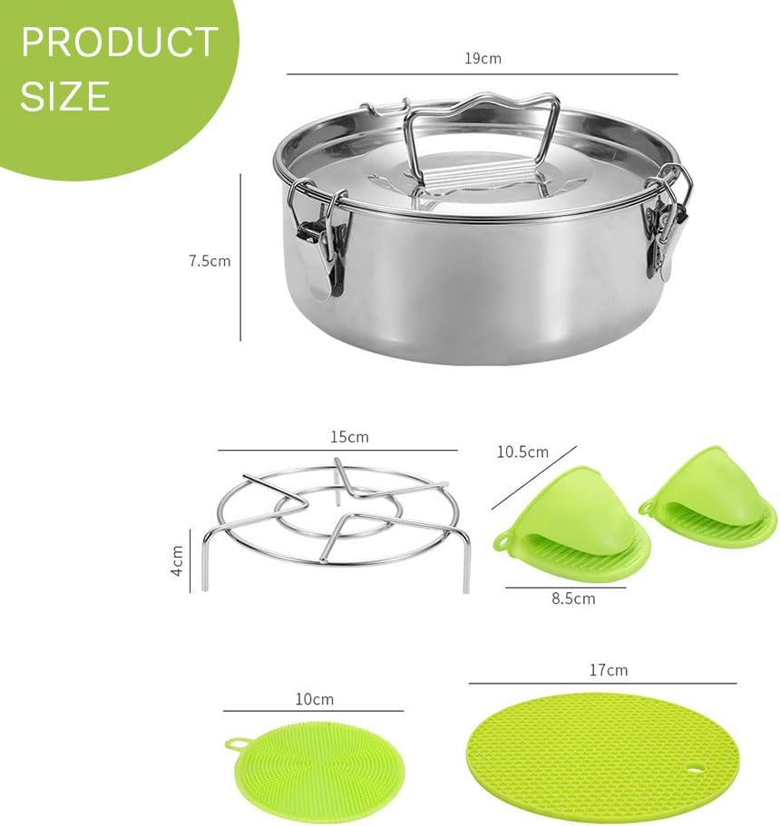 Fruit Pie Pan Set with Lid, Stainless Steel Pie Mold, Multi-Function Instant Pot with Lid, Cake Fruit Pie Mold, Egg Tart Pan, Suitable for Home, Kitchen, Restaurant, Cake Shop image number 2