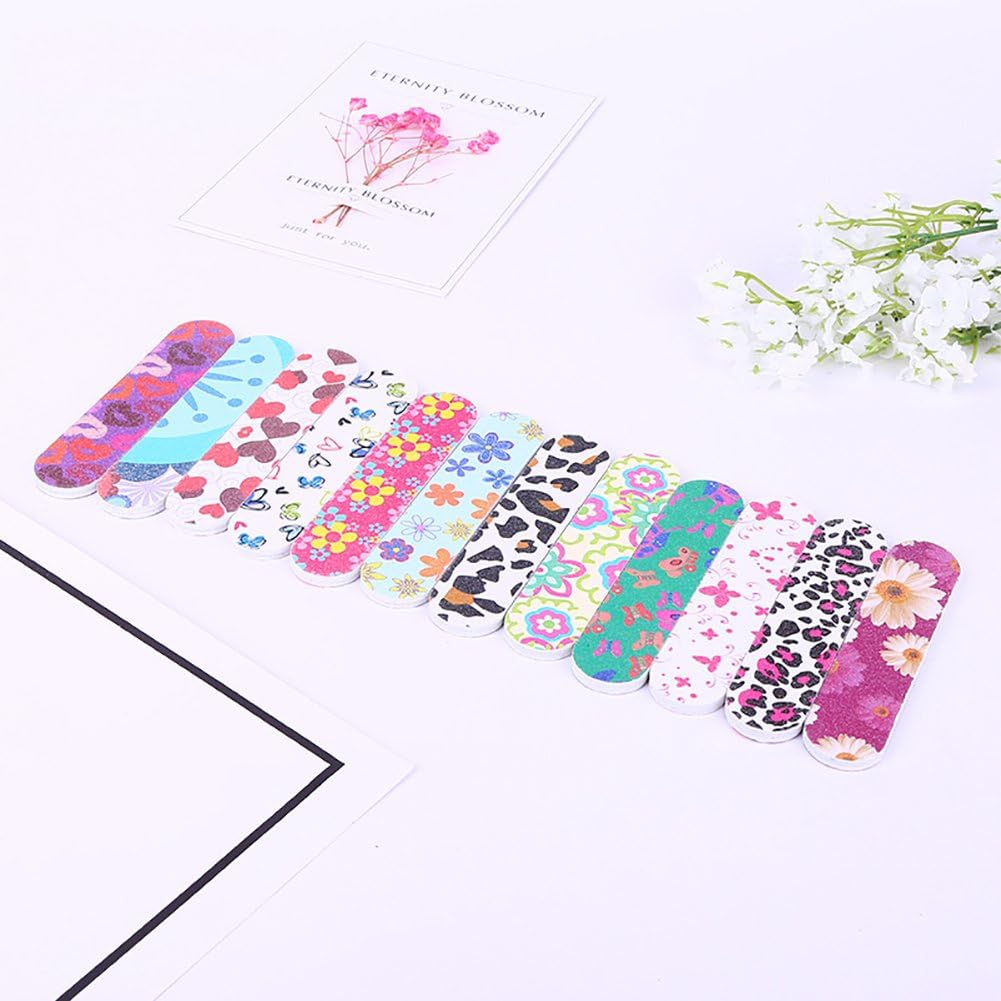Hustar Pack of 25 9 Cm Mini Nail Files Manicure Pedicure Tool Double-Sided Sandpaper Polished Files