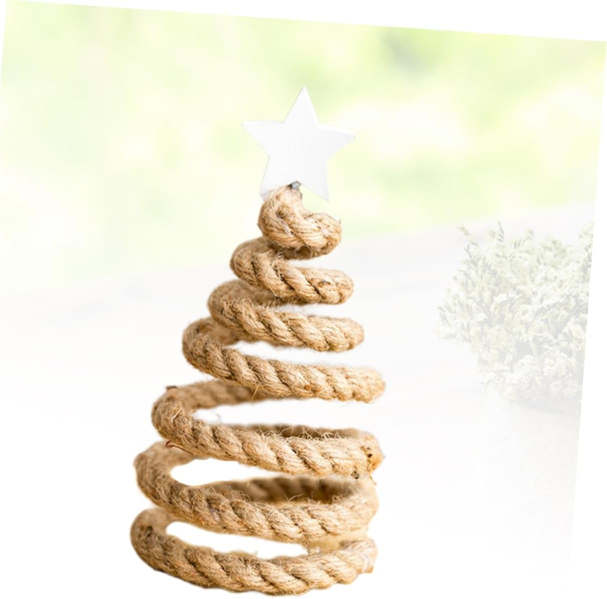 Mikinona Rope Mini Christmas Tree Ornaments DIY Desktop Decor Christmas Tree Adornments Outdoor Decorations Present for Friends image number 4