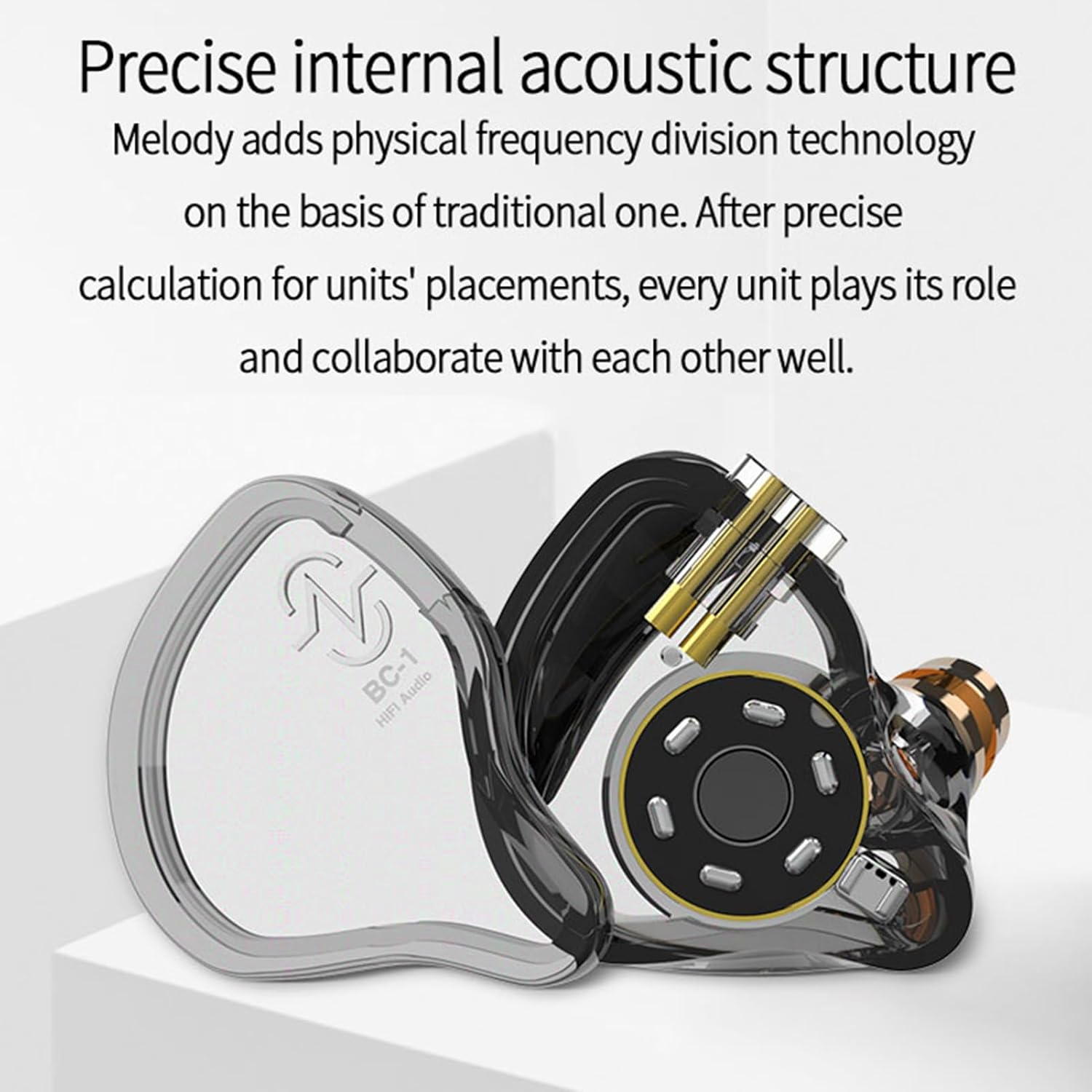 Generic Melody in Ear Monitors Earphones Noise Canceling Stage Dynamic Headphones with 10Mm Dynamic Coil Hi Fi Stereo Sound Wired Earbuds image number 2