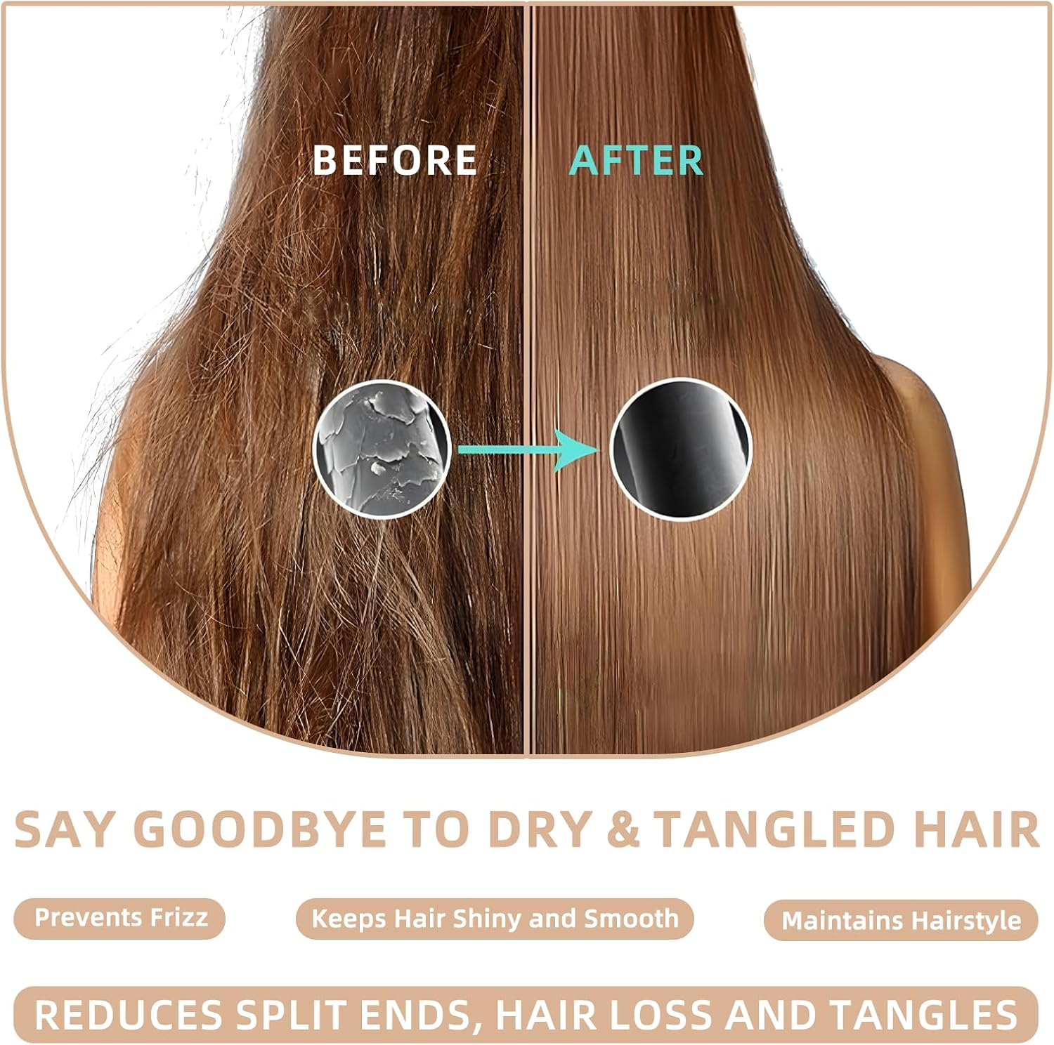 JZS Silk Bonnet for Sleeping Women Satin Double Layer Lined Hair Bonnet with Tie Band Curly Hair image number 5