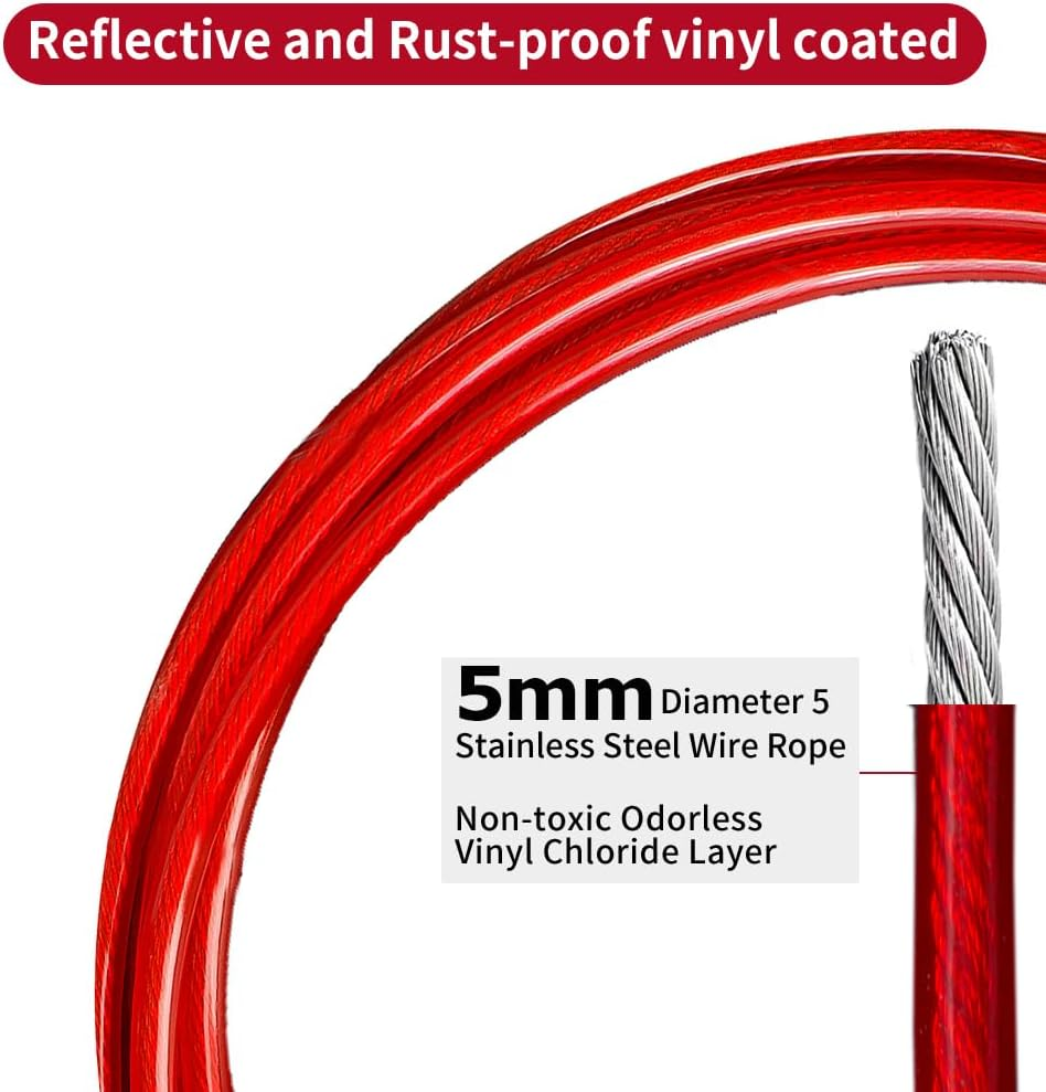 10Ft Tie Out Cable for Dogs up to 350LBS - No Tangle Rust Proof Training Cable for Yard and Camping image number 3