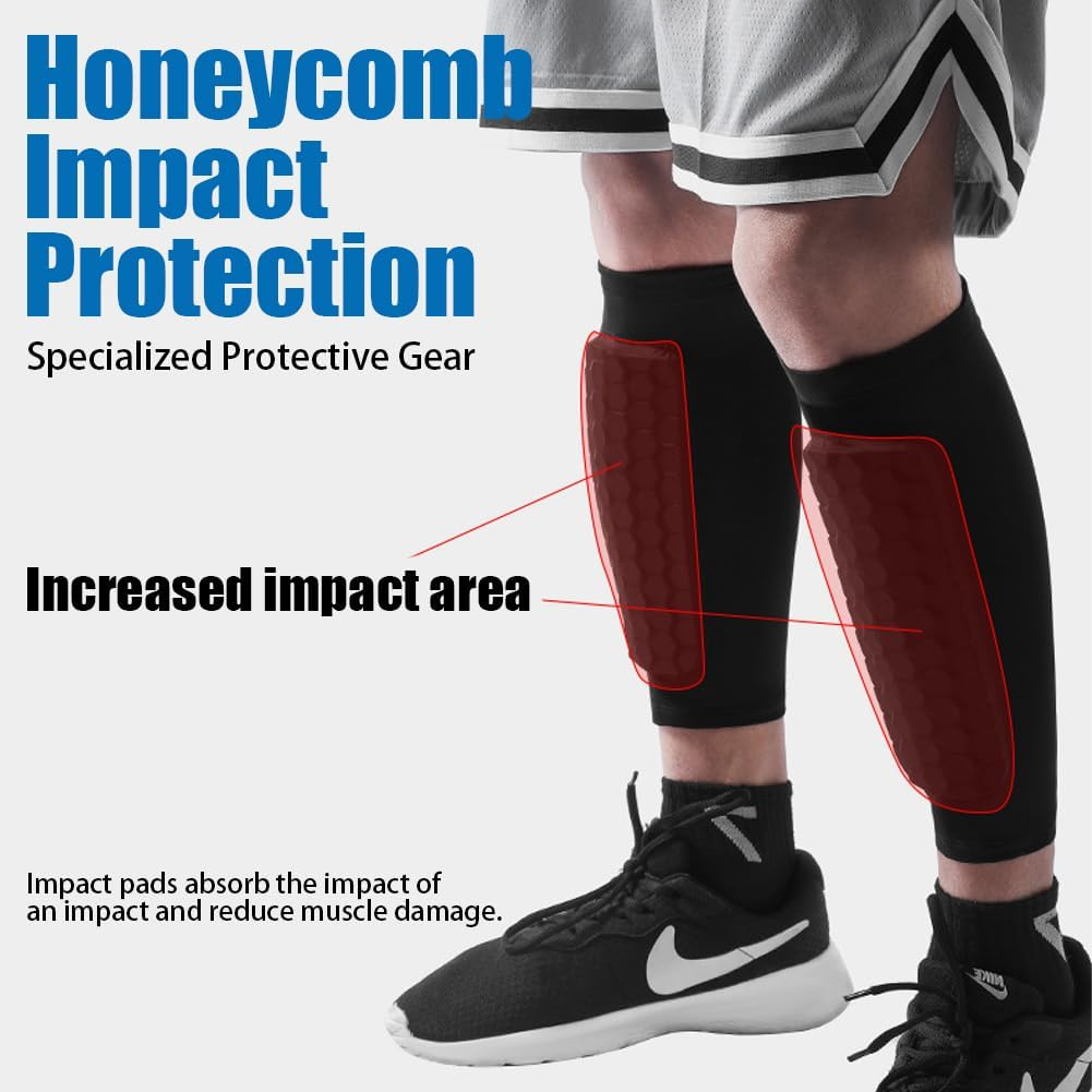 Geli Premium Soccer Shin Guards Sleeves, All-In-One Protection for Men, Women & Youth image number 6