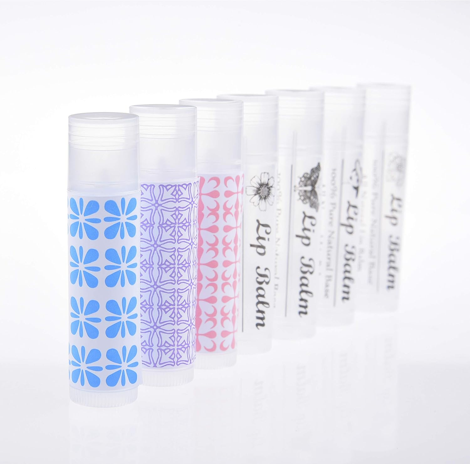 (50 Pack, Lip Balm Container Tubes) - Lip Balm Container Tubes - 50-Pack - DIY - Translucent - 3/16 Oz (5.5 Ml) - Including 50 Writeable & 50 Printed Lip Balm Stickers - Twist Mechanism and a Cap - Empty - Make Natural Lip Balm - Transparent image number 5