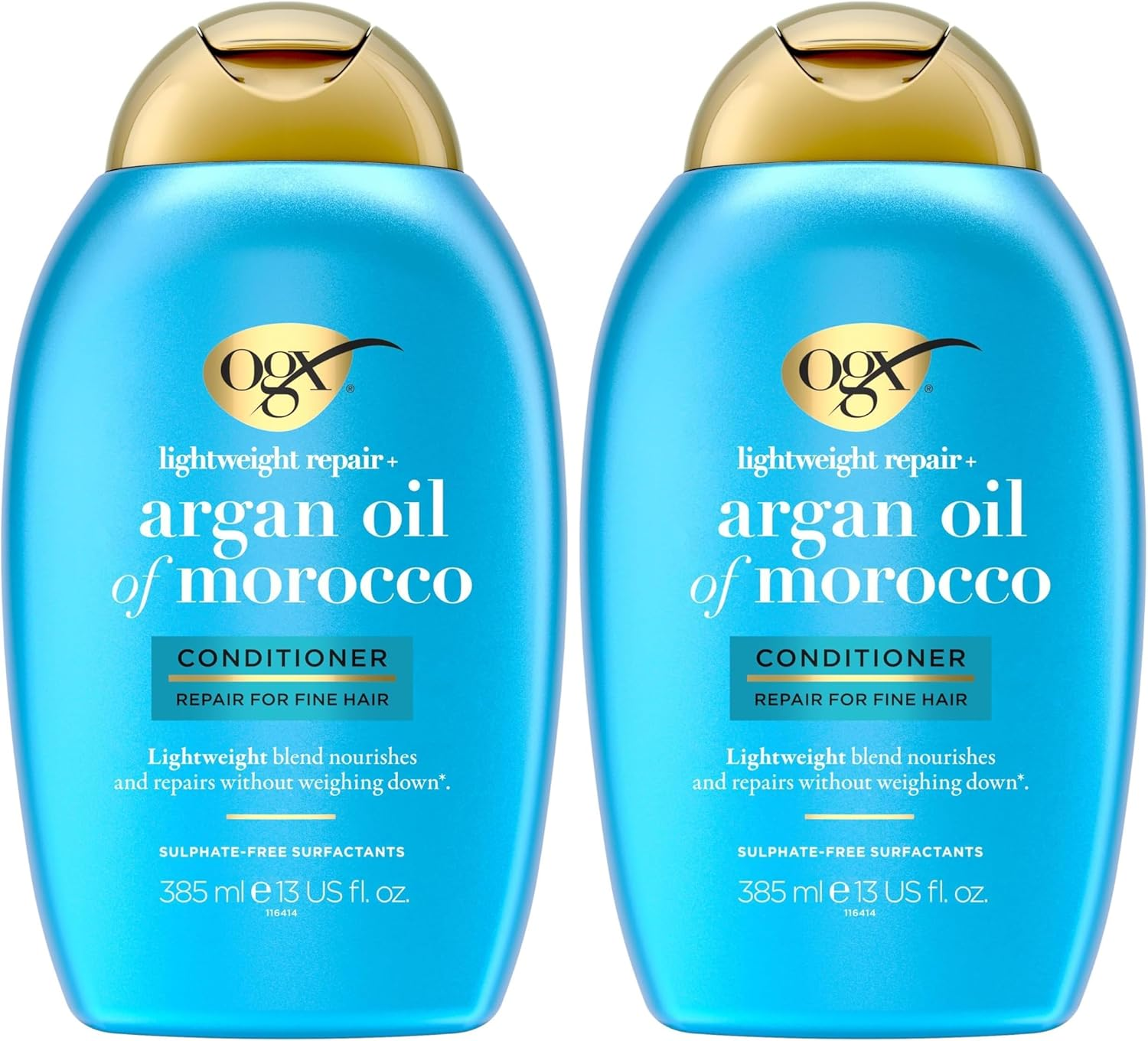 OGX Weightless Hydration Argan Oil of Morocco Conditioner for Fine Hair 385Ml (Pack of 2) image number 2