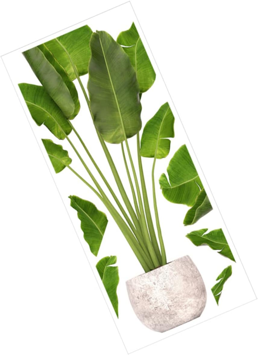 HAKIDZEL Potted Plant Wall Sticker for Boy Girl Decorative Wall Decal with Greenery Design Easy to Apply and Remove for Living and Bedroom Decor image number 4