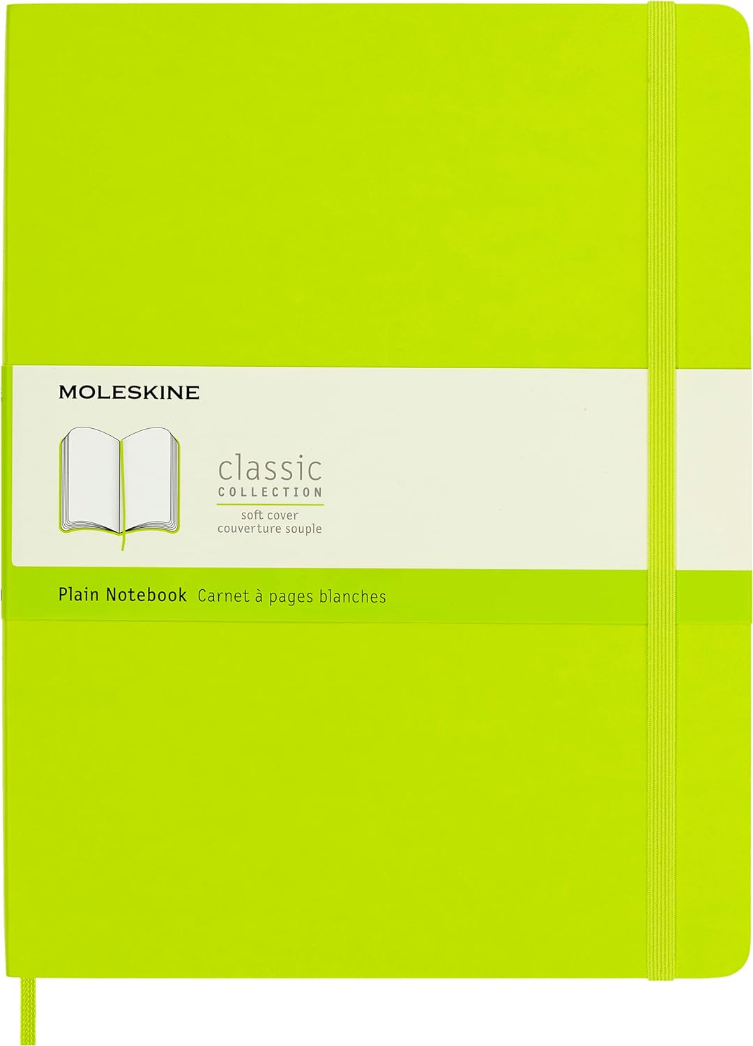 Moleskine Classic Soft Cover Plain Notebook, Lemon Green, Extra Large image number 3
