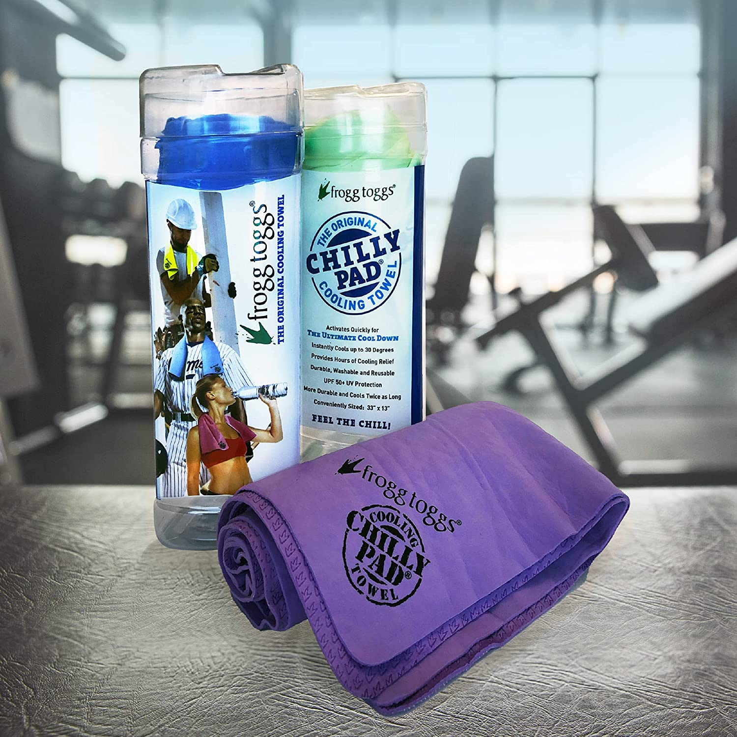 FROGG TOGGS Chilly Pad, Instant Cooling Towel, Long Lasting, Reusable, Sports and Outdoors Neck Towel 33X13 - Deep Purple image number 2