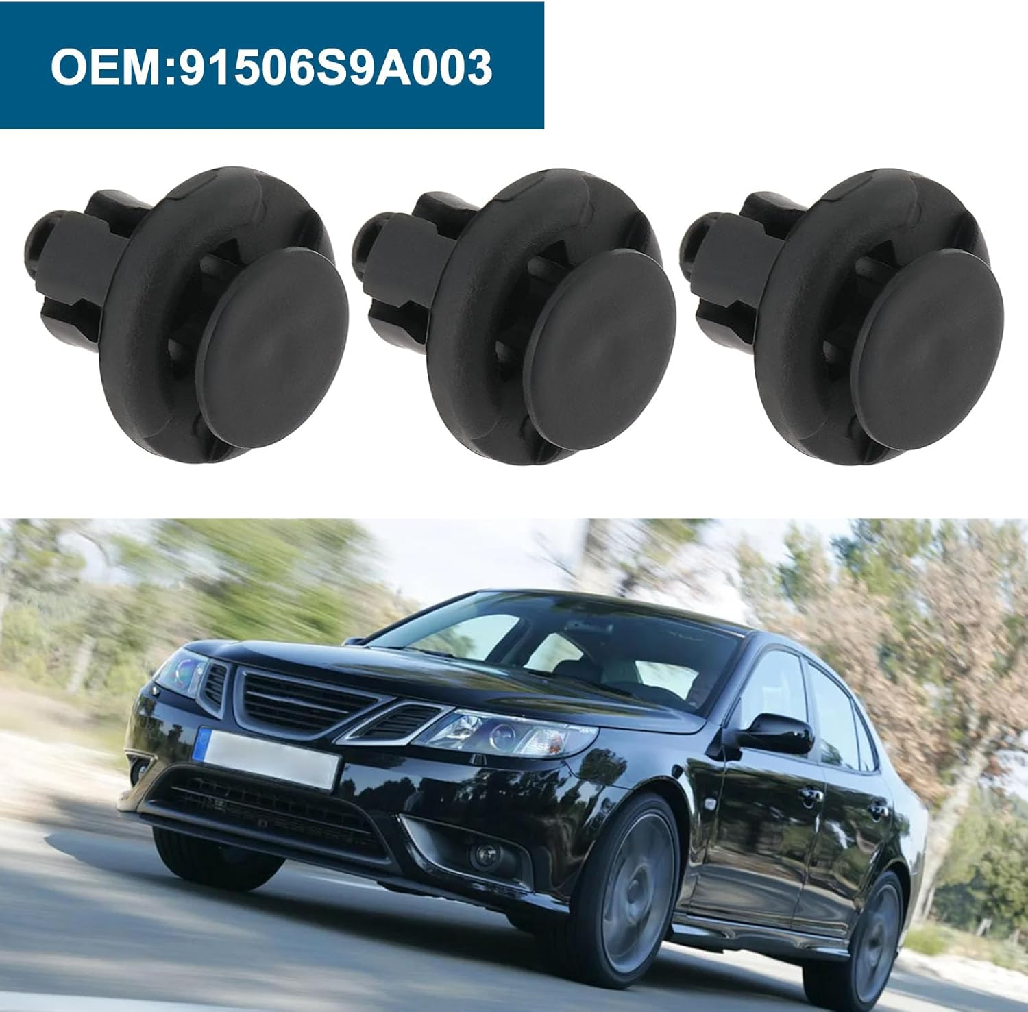 20Pcs Car Bumper Fender Guard Plate Clip Plastic Retainer Clip Decorative Clip 91506S9A003 Compatible with Honda Compatible with Accord 25X20X10Mm Black image number 5