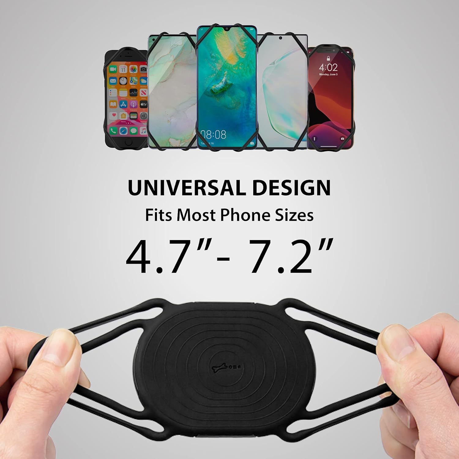 Bone Run Tie Connect Kit, Running Phone Holder Detachable 360&deg; Rotation Armband for Workout for Iphone 15 14 13 12 11 plus Pro Max Samsung, Phone Size 4.7-7.2" (Phone Holder & 3 Arm Straps Included)