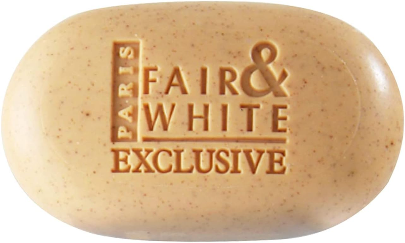Fair and White Exclusive Exfoliating Soap - 7 Oz / 200 G - Skin Brightening Bar, Fade Dark Spots, Hyperpigmentation Soap, Uneven Skin Tone, with Vitamin C and Shea Butter image number 4