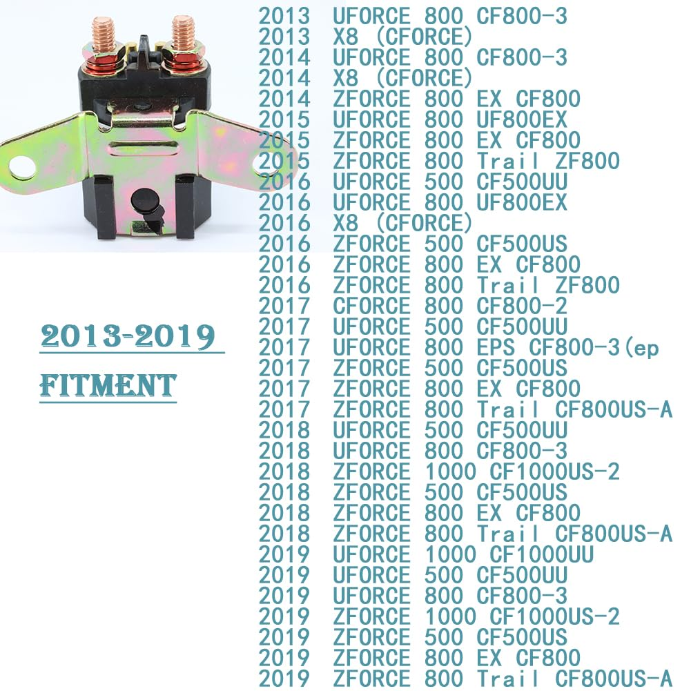 QYMOTO CFMOTO Starter Solenoid Relay for CFMOTO UFORCE 600 1000,ZFORCE 950 Zforce 800 Trail,Zforce 500 OEM 5270-150500 (2013-2023) image number 5