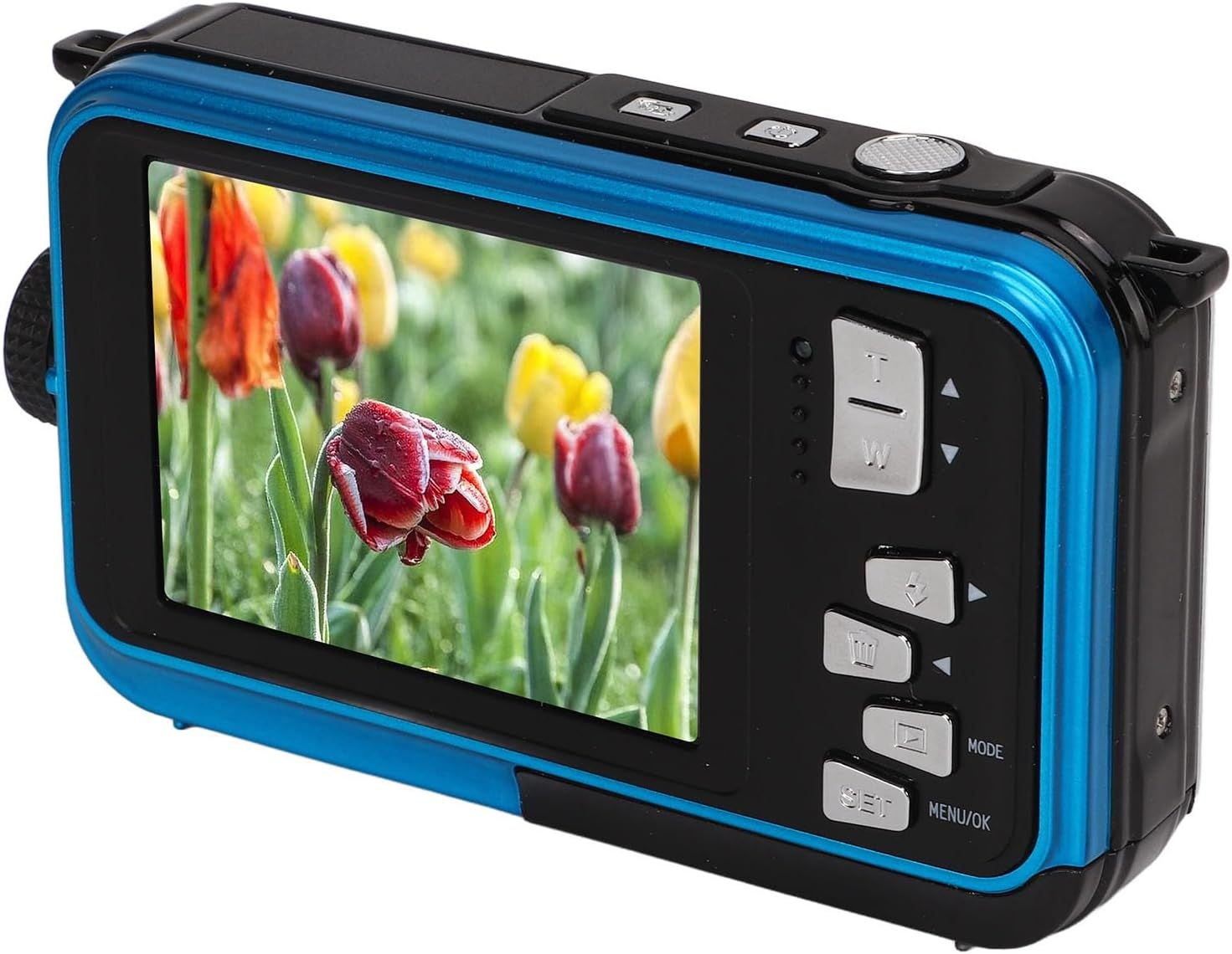 Digital Camera, 2.7K Video Vlogging Camera for Kids, Compact Point and Shoot Camera, 16X Digital Zoom, 2.7 Dual LCD Screen, Waterproof, Continuous for Teens Students image number 2