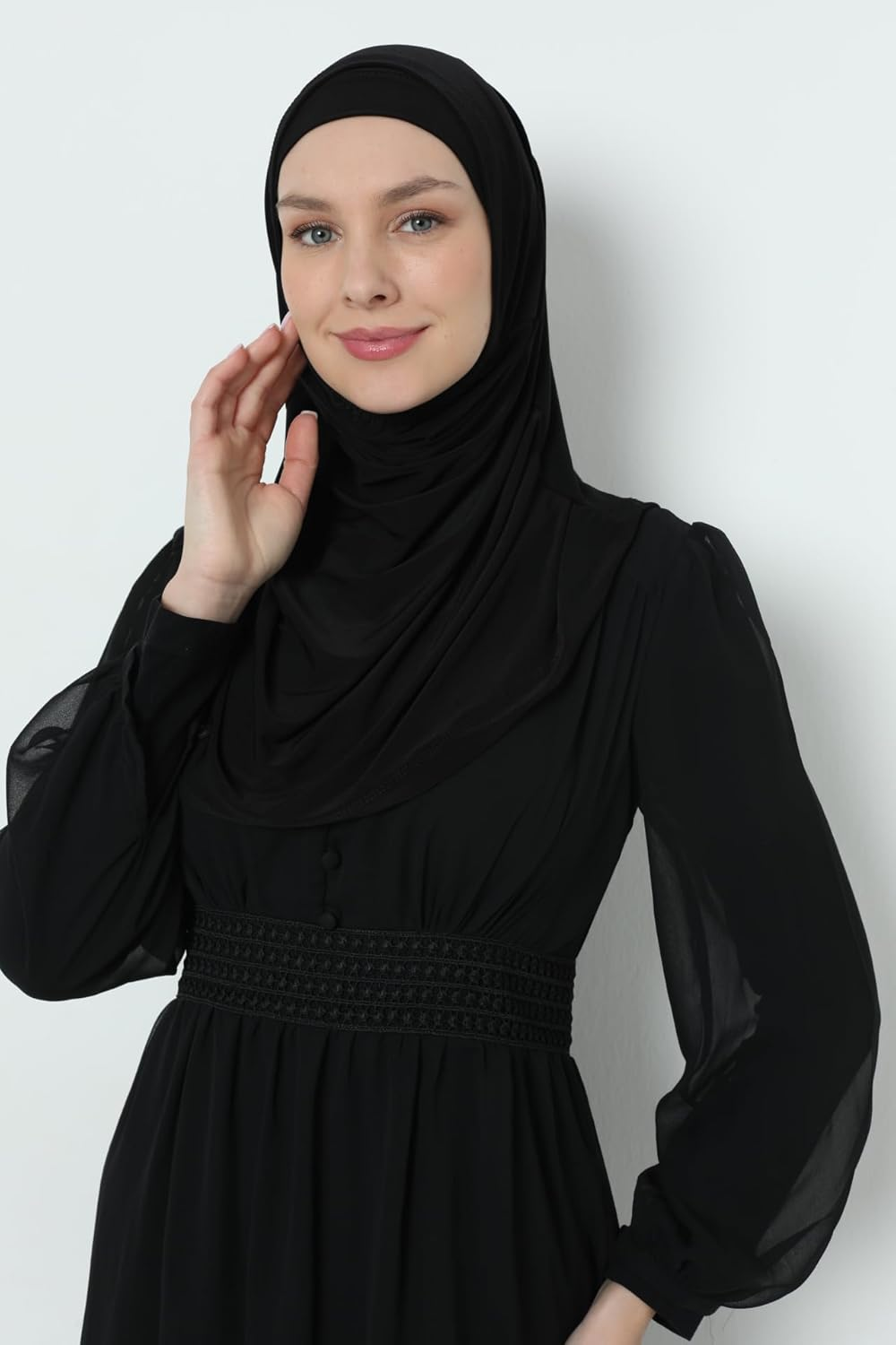 Istanbulstyles Elegant Stretchable Hijab for Women, Instant and Durable, Tailored for Muslim Women Consists of 2Pieces image number 6