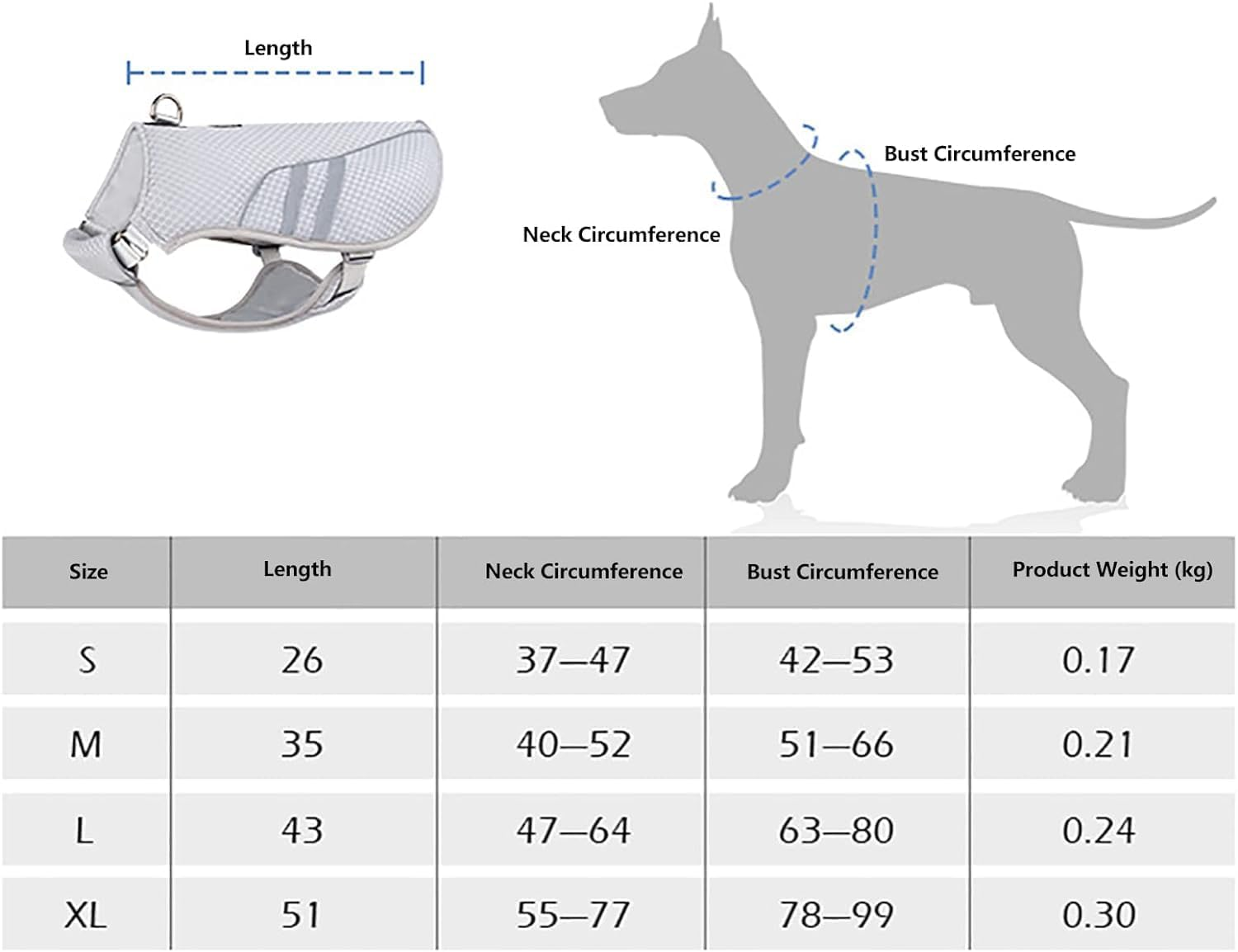 Dog Cooling Vest Harness Cooler Jacket, Dog Cooling Vest Lightweight Jacket with Evaporative Cool Microfiber Technology, Breathable Instant Cooling Dogs Vest Lightweight for Summer,S image number 4