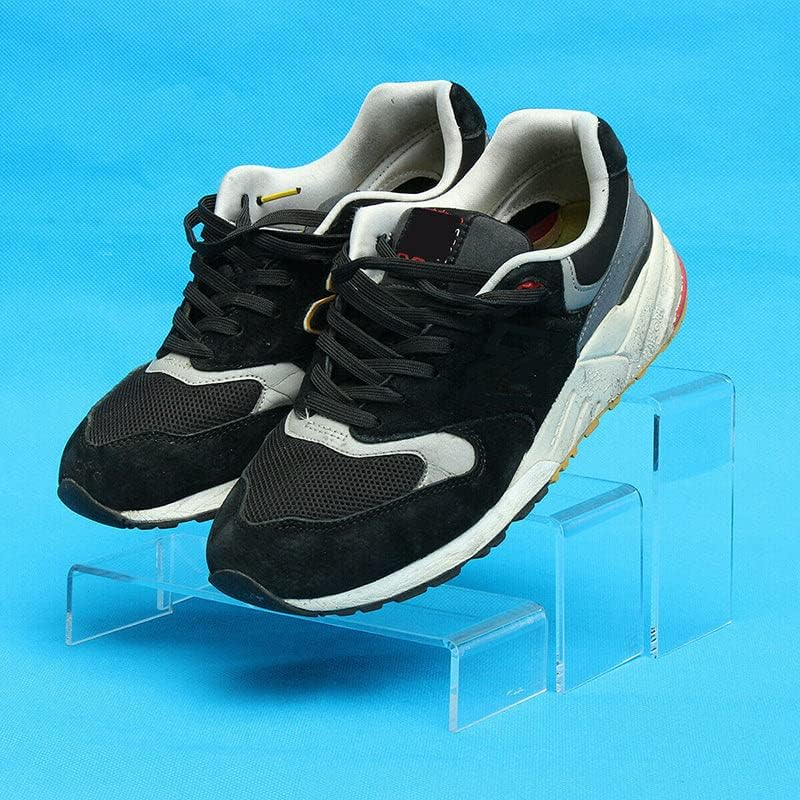 AIMALL 3Pcs Transparent Acrylic Shoes Display Stand Jewellery Rack Organiser, Durable and Clear, for Retail and Home Use image number 4