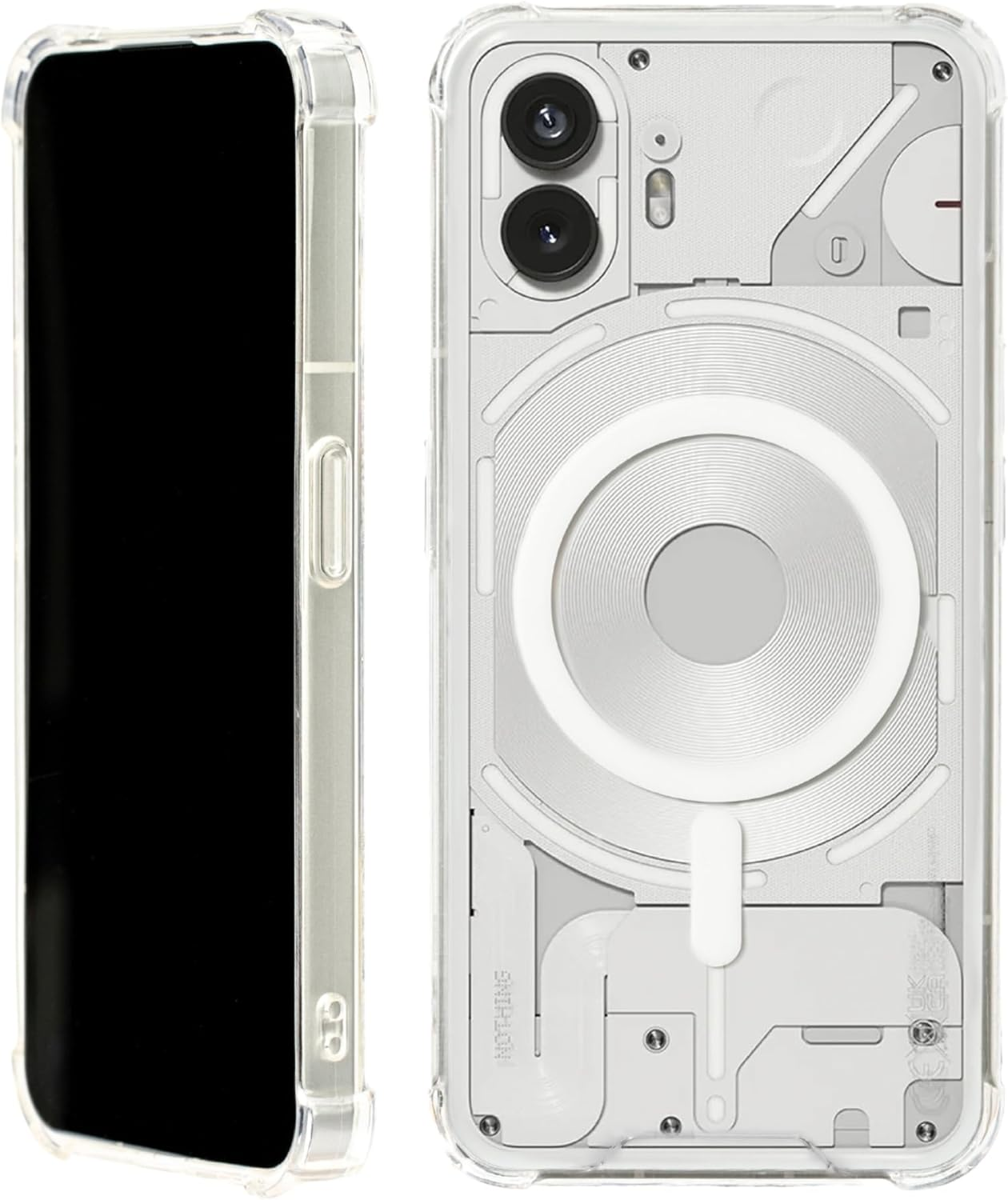 Jprotect Magnetic Phone Case for Nothing Phone 1 - Magsafe Compatible, Shockproof, Transparent/Clear Case image number 2